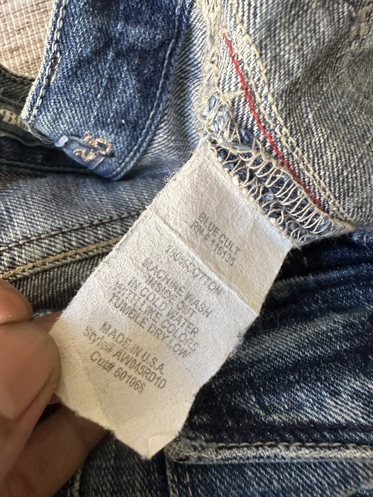 Japanese Brand FLARE Blue Cult Fatigue Jeans Size 28" / US 6 / IT 42 - 20 Thumbnail