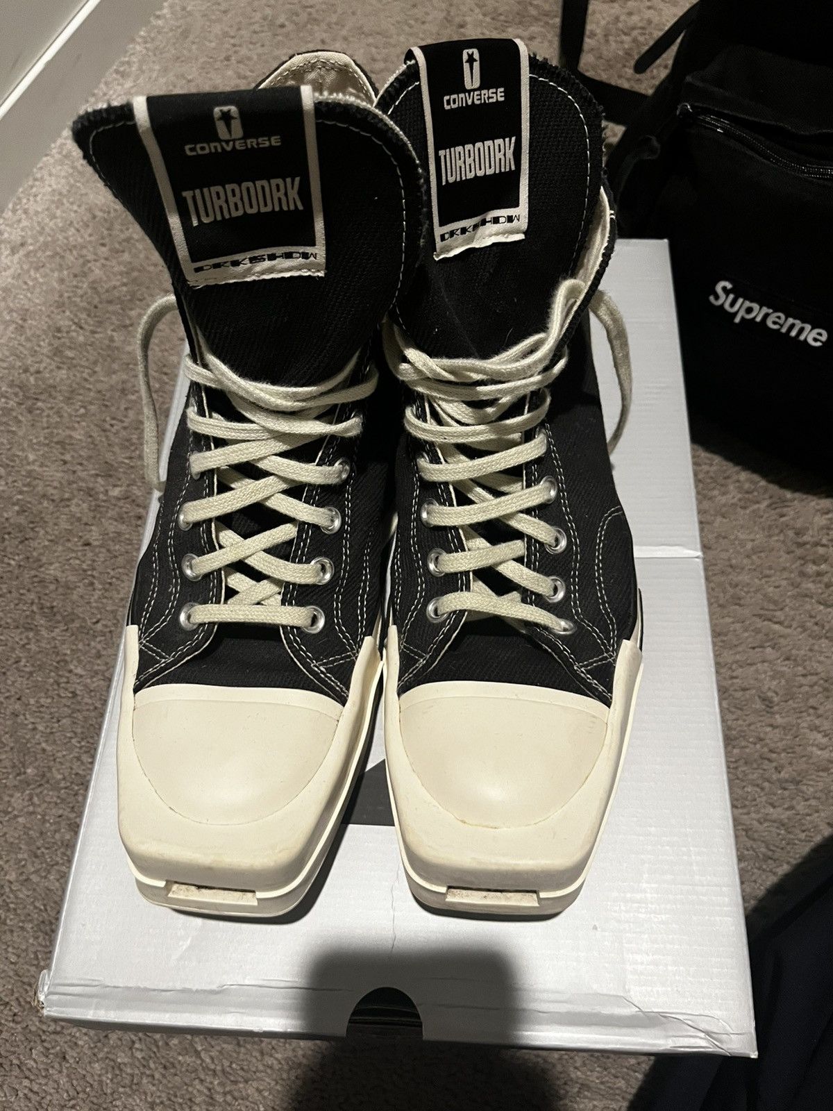 Rick Owens Drkshdw Rick Owens Turbodrk Hi Chuck 70 Size US 10.5 / EU 43-44 - 1 Thumbnail