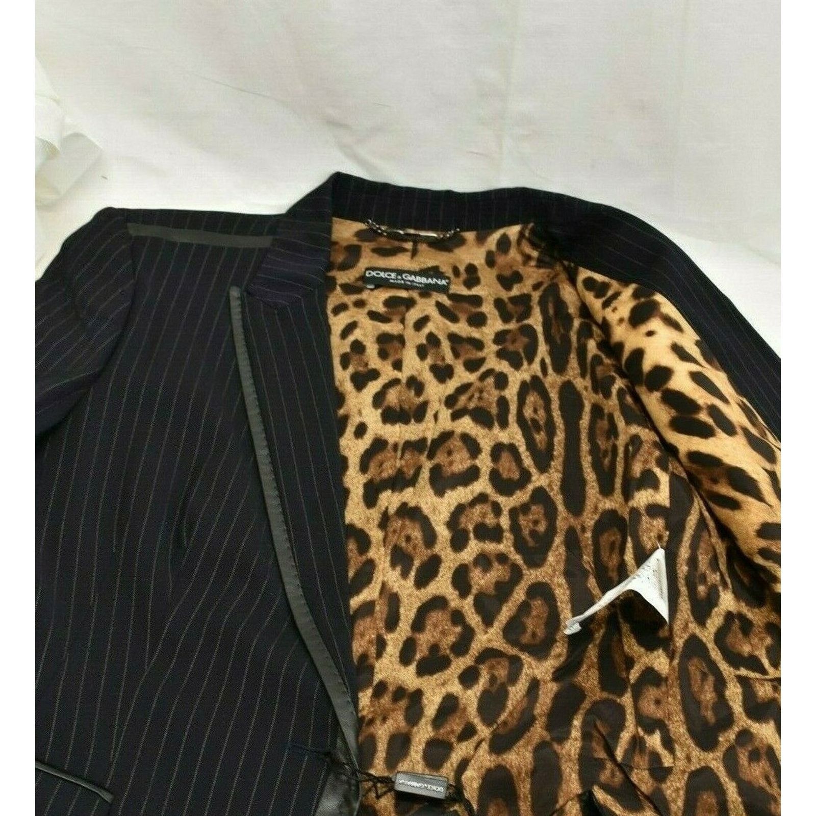 Dolce & Gabbana DOLCE GABBANA DARK NAVY STRIPE WOOL BUTTON BLAZER 50 US 16 Size XXL / US 16-18 / IT 52-54 - 9 Thumbnail
