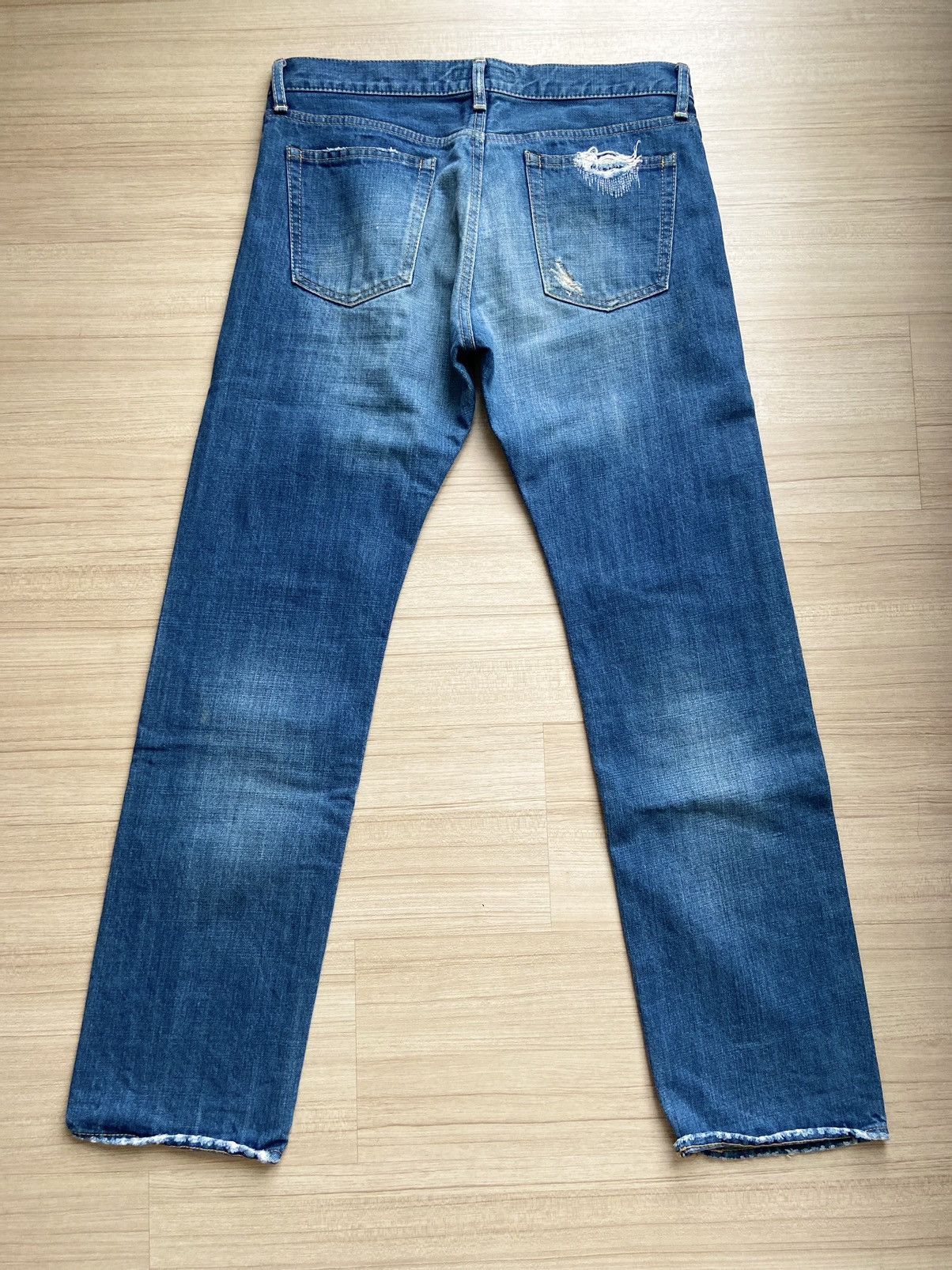 Japanese Brand D.m.g / DM Gye distressed denim Size US 32 / EU 48 - 4 Thumbnail