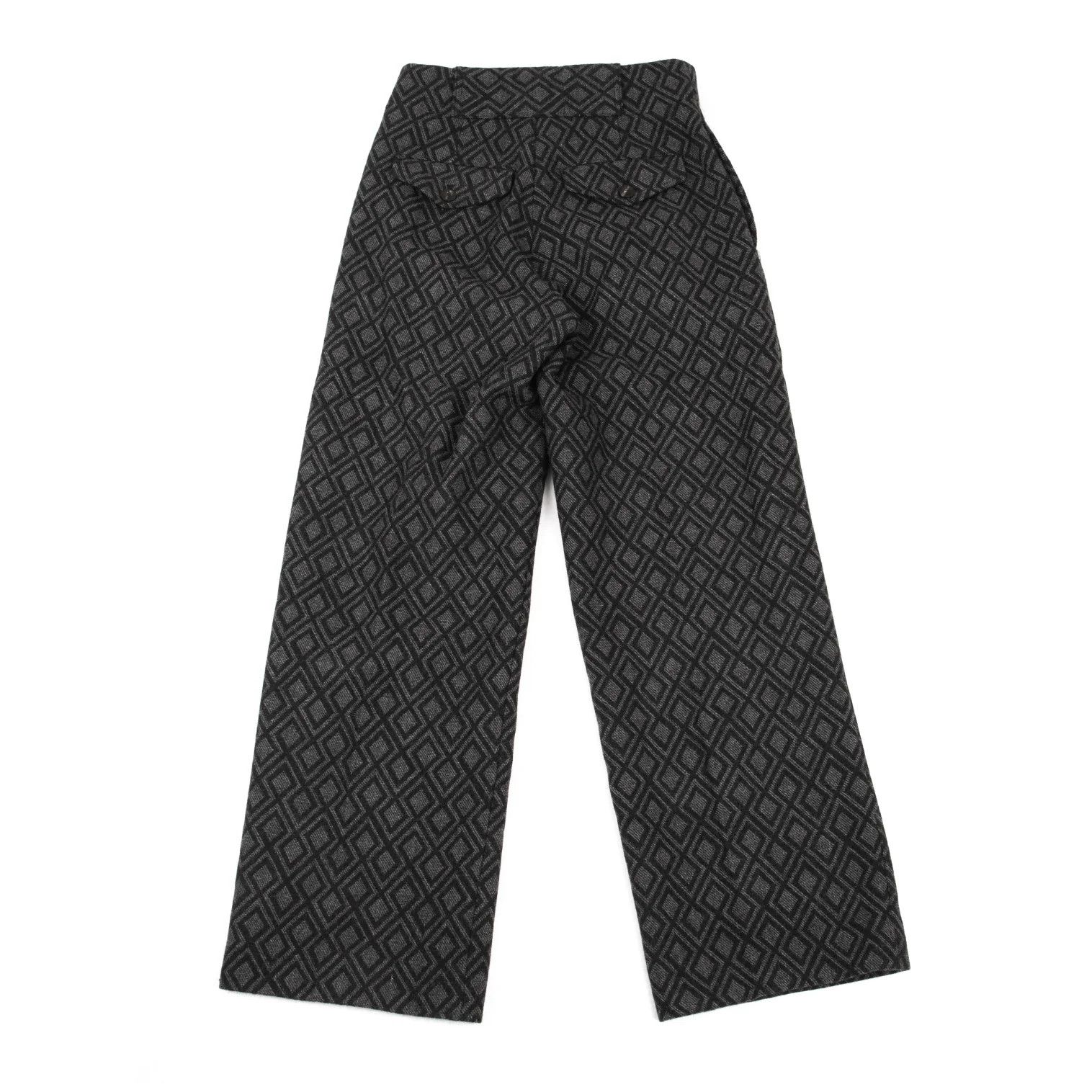Emporio Armani Cashmere Blend Wool Geometric Jacquard Pants Charcoal 44 Size US 28 / EU 44 - 9 Thumbnail