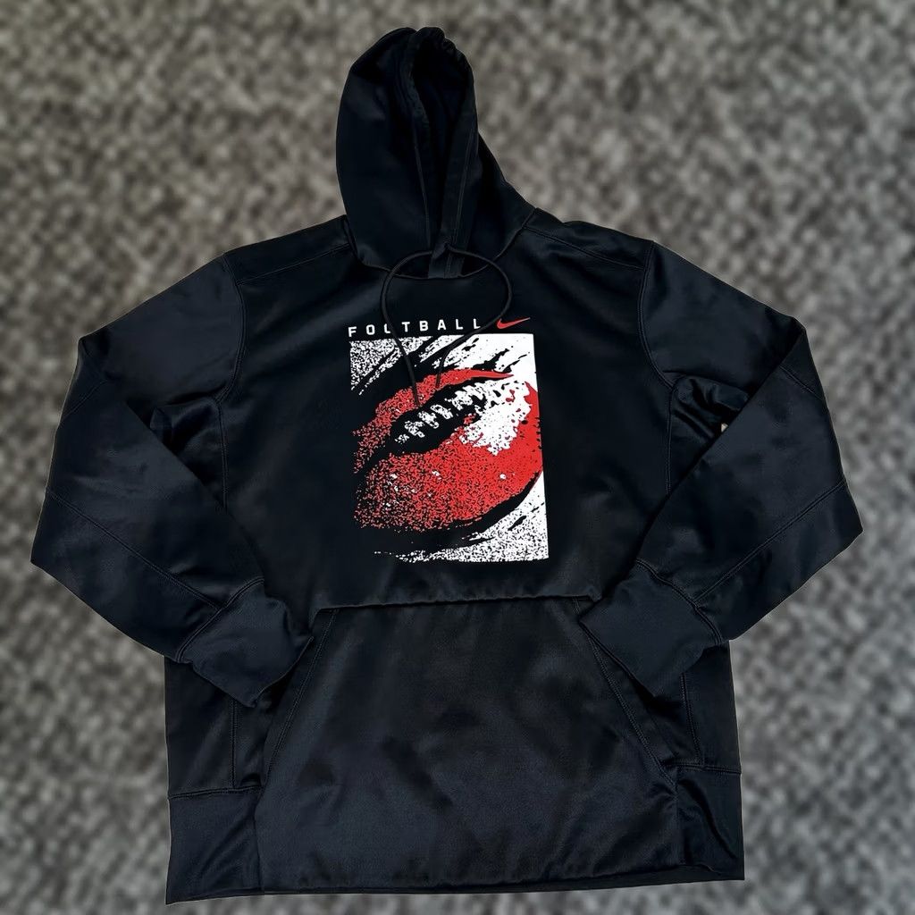 Nike Nike Hoodie Sweatshirt Mens Large Football Graphic Black Training Baseball? Size US L / EU 52-54 / 3 - 1 Thumbnail