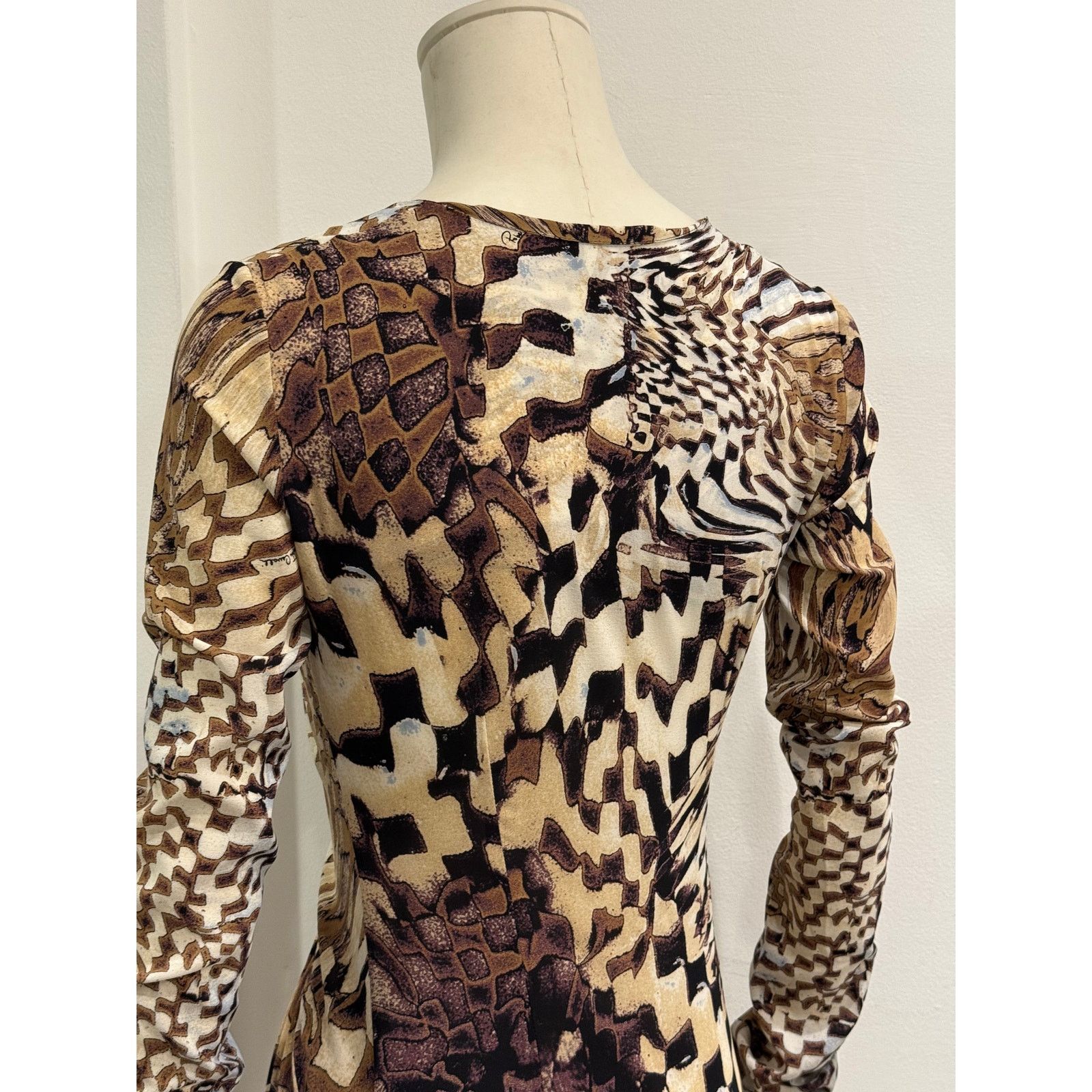Roberto Cavalli 2003 Roberto Cavalli geometric psychedelic dress Size M / US 6-8 / IT 42-44 - 9 Thumbnail