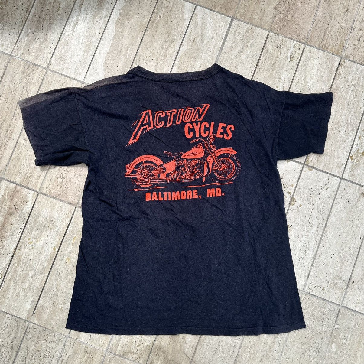Harley Davidson × Vintage Vintage Harley Davidson Motorcycle T-Shirt Size US L / EU 52-54 / 3 - 4 Thumbnail