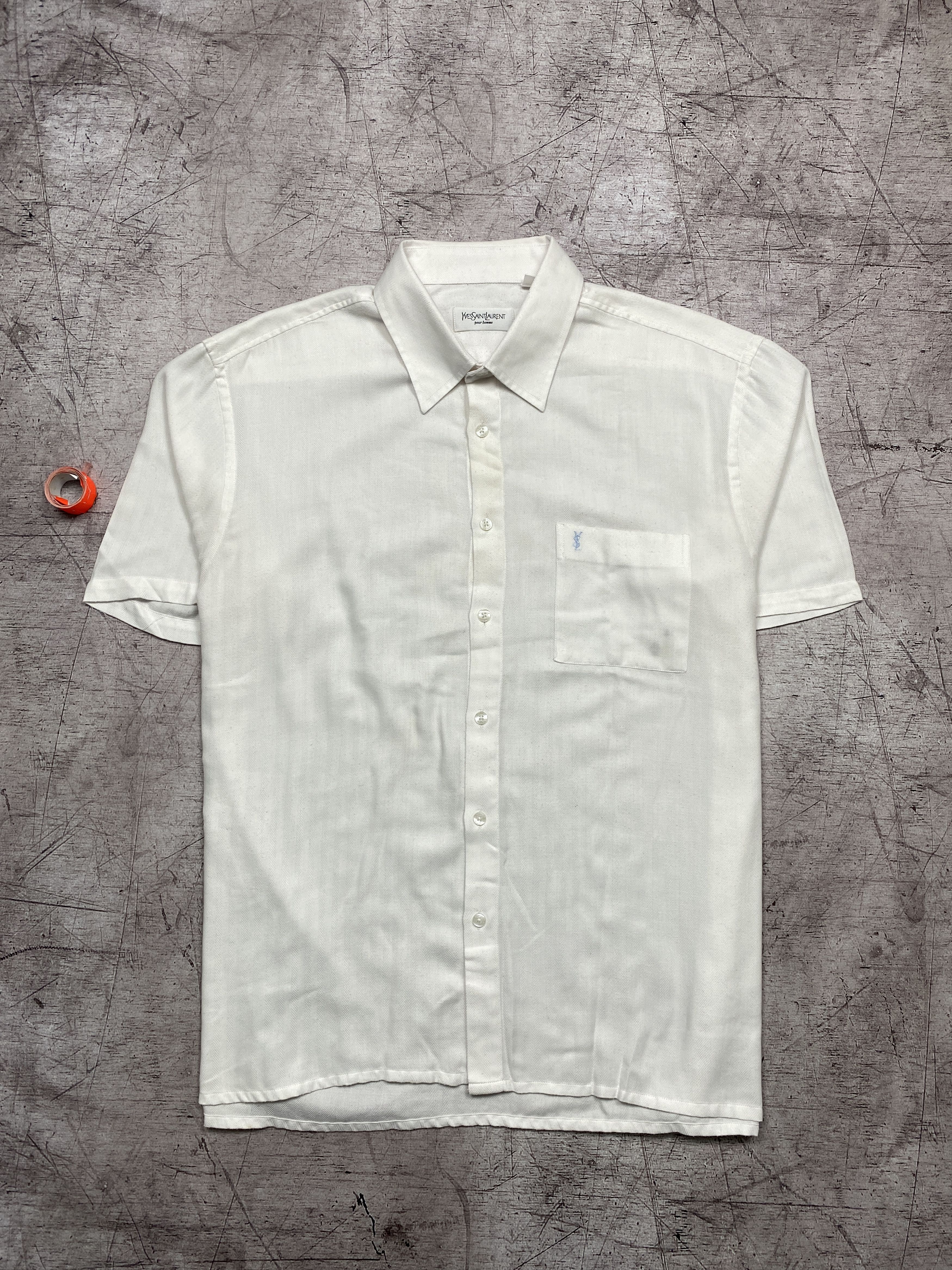 Yves Saint Laurent Vintage Yves Saint Laurent Short Sleeve Shirt YSL Size US XL / EU 56 / 4 - 1 Thumbnail