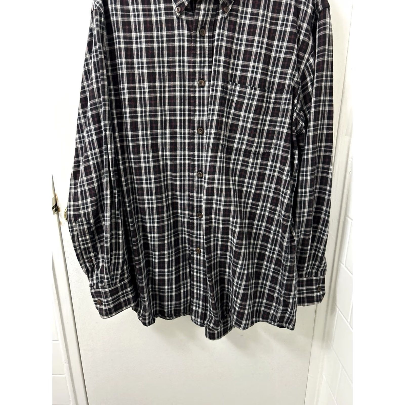 Pendleton Pendleton Shirt Mens Medium Black Plaid Merino Wool Pima Cotton Canterbury Cloth Size US M / EU 48-50 / 2 - 3 Thumbnail
