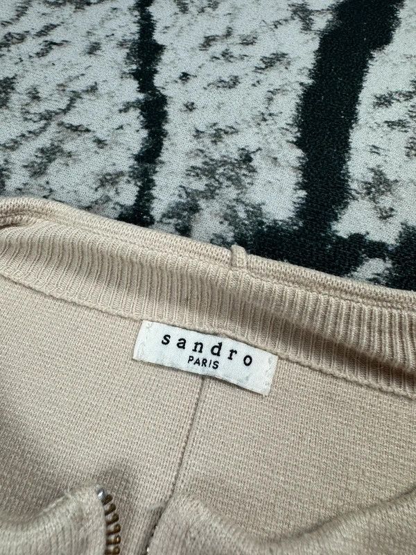 Sandro Elegant Sandro beige zip bomber jacket M Size M / US 6-8 / IT 42-44 - 4 Thumbnail