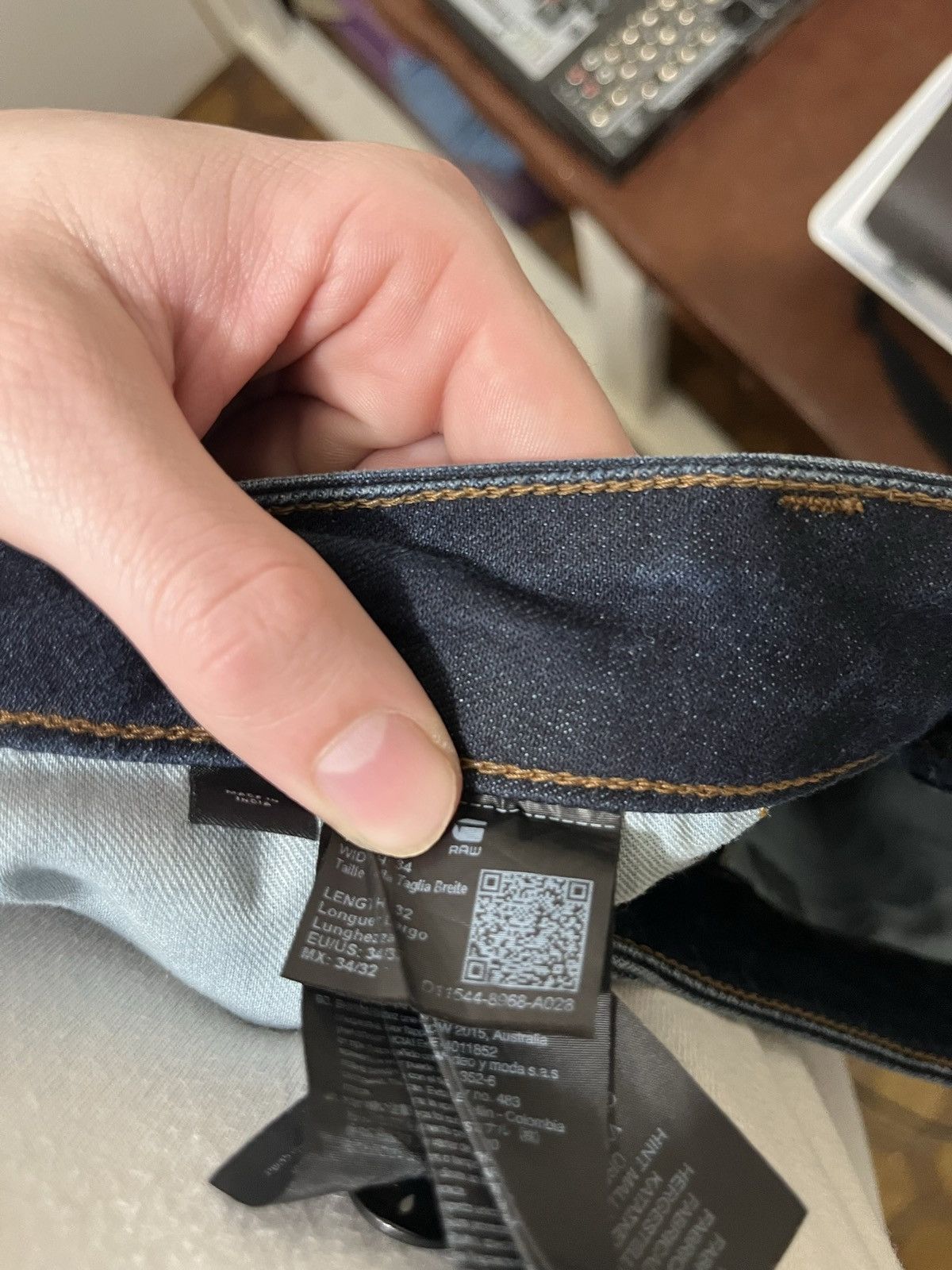 G-Star G-Star RAW D-Staq Zip Slim Darkwash Denim Size 34x32 Size US 34 / EU 50 - 7 Thumbnail