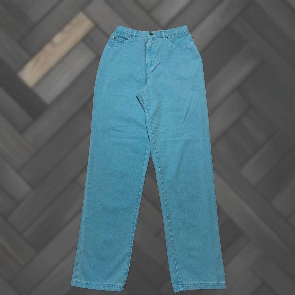 Vintage VINTAGE JH Collectibles Jeans Womens 10 Teal High Waisted Tapered Mom Denim 90s Size 32" / US 10 / IT 46 - 1 Thumbnail