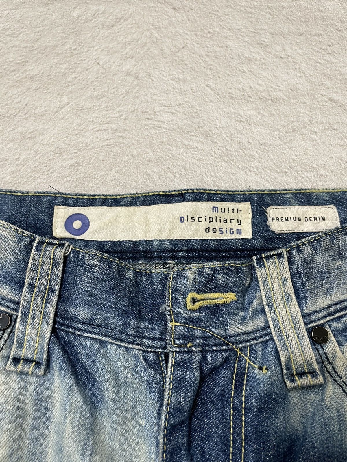 Hysteric Glamour 2000s Japanese Brand Acid Washed Denim Y2K Embroidered Size US 32 / EU 48 - 4 Thumbnail