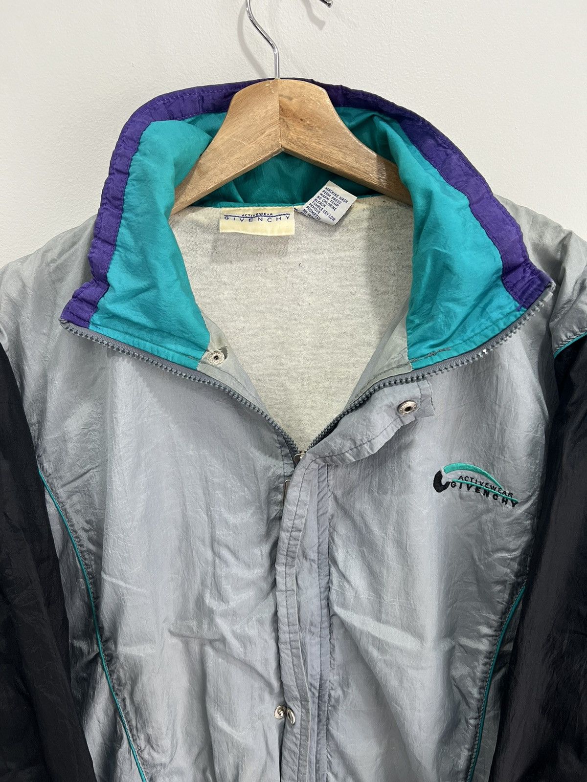 Givenchy Vintage 80s Givenchy Track Jacket Top Zip Up windbreaker Size US L / EU 52-54 / 3 - 2 Thumbnail