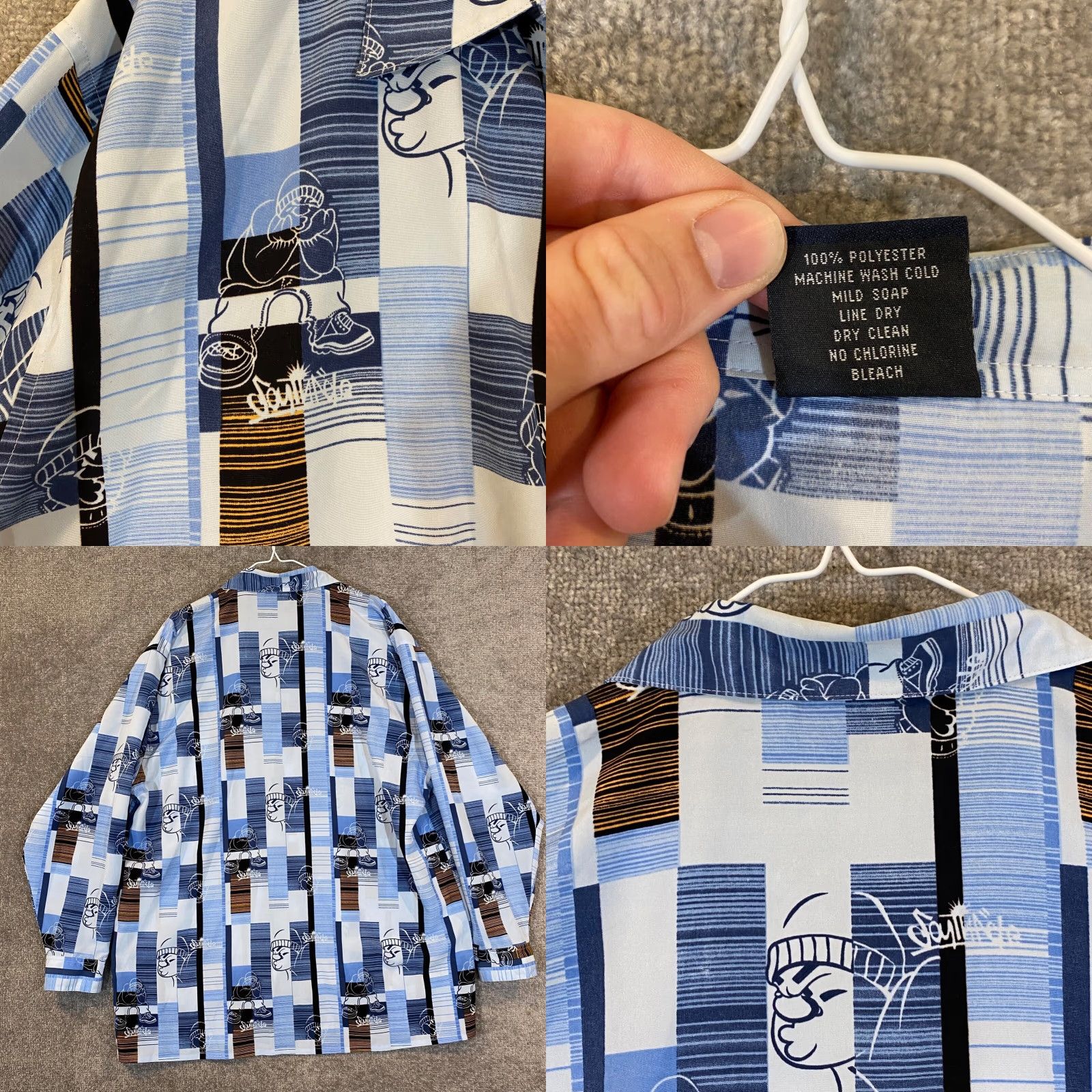 Southpole SOUTHPOLE Shirt Mens XL Multicolor Blue Grunge Hip Hop 90s Y2K L/S Button Up Cardigan? Size US XL / EU 56 / 4 - 8 Thumbnail
