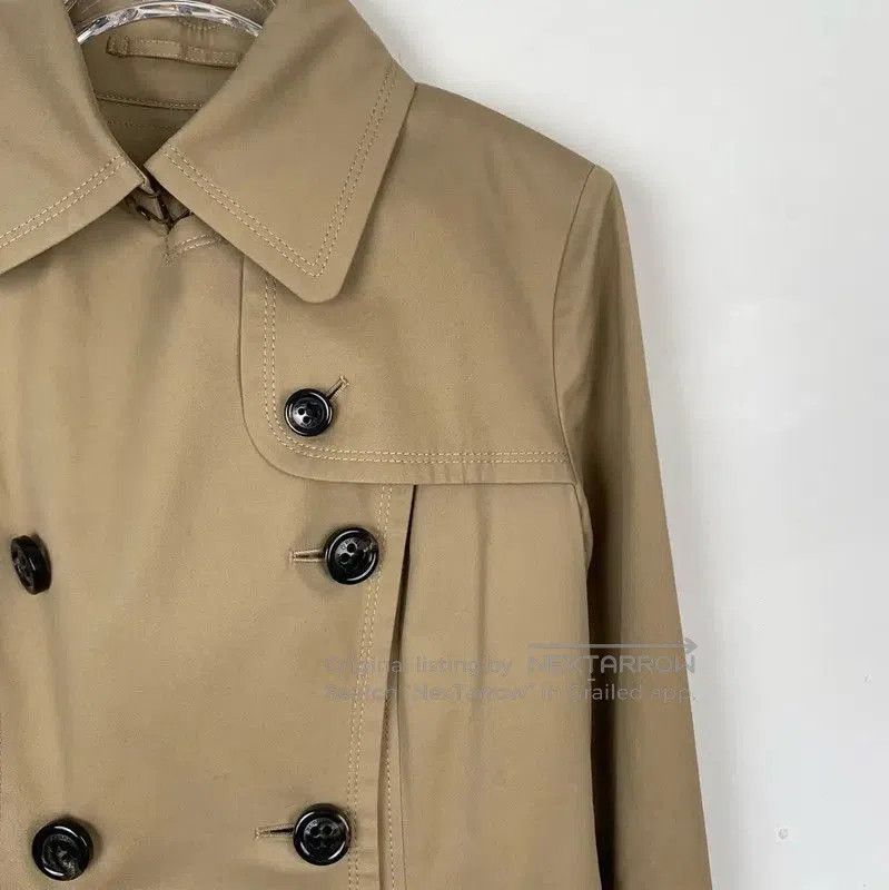 Burberry Burberry Brown Cotton Women's Trench Coat XS. Size XS / US 0-2 / IT 36-38 - 3 Thumbnail