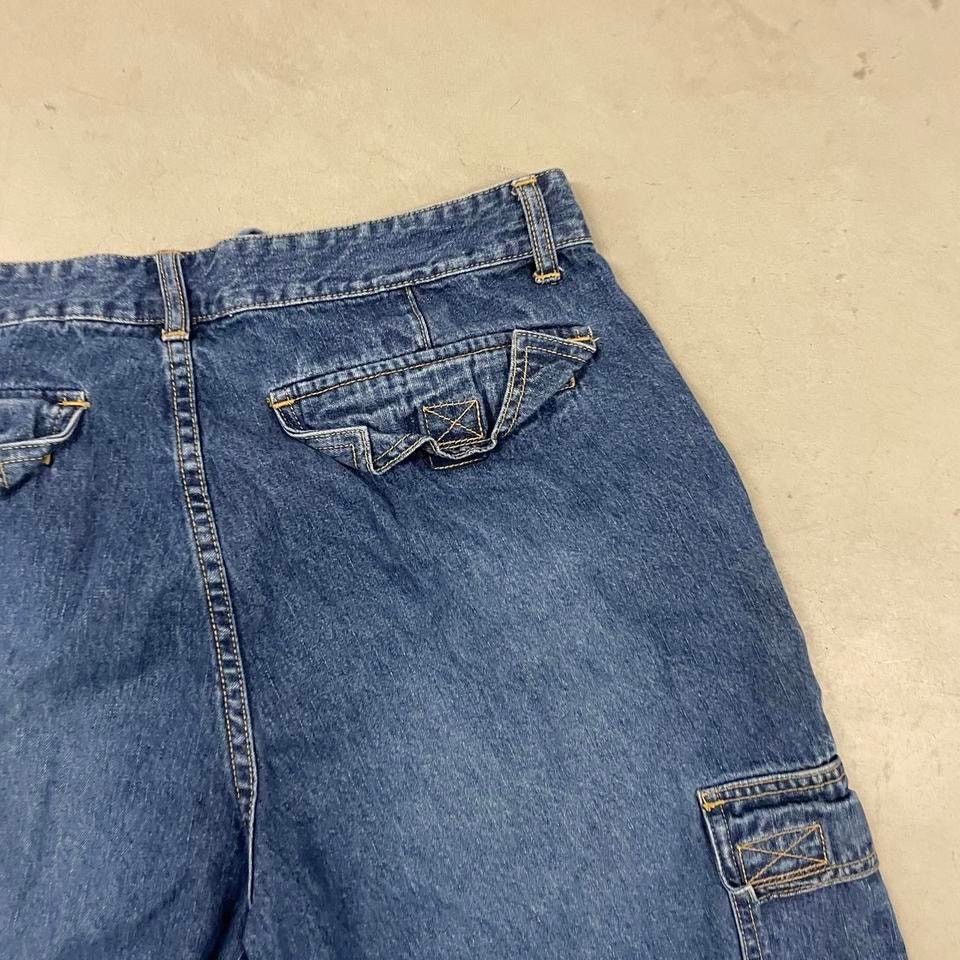 Vintage vintage y2k flared cargo jeans 36x32 Size US 36 / EU 52 - 4 Thumbnail