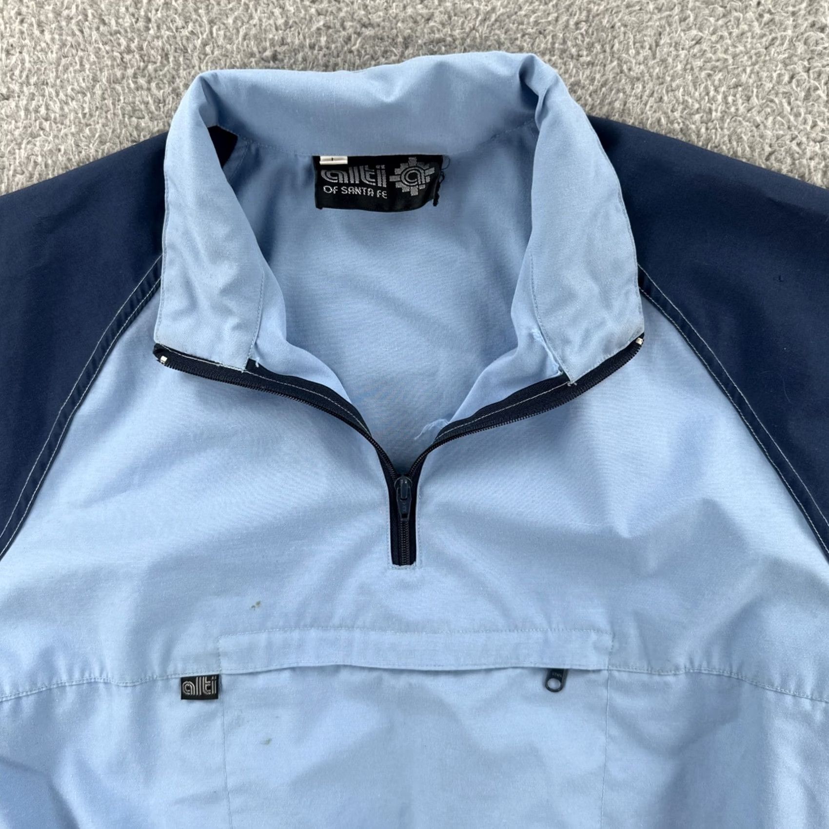 Vintage VINTAGE Alti Of Santa Fe Mens L Two Tone Blue Raglan 1/4 Zip Ski Jacket 80s USA Made Size US L / EU 52-54 / 3 - 5 Thumbnail