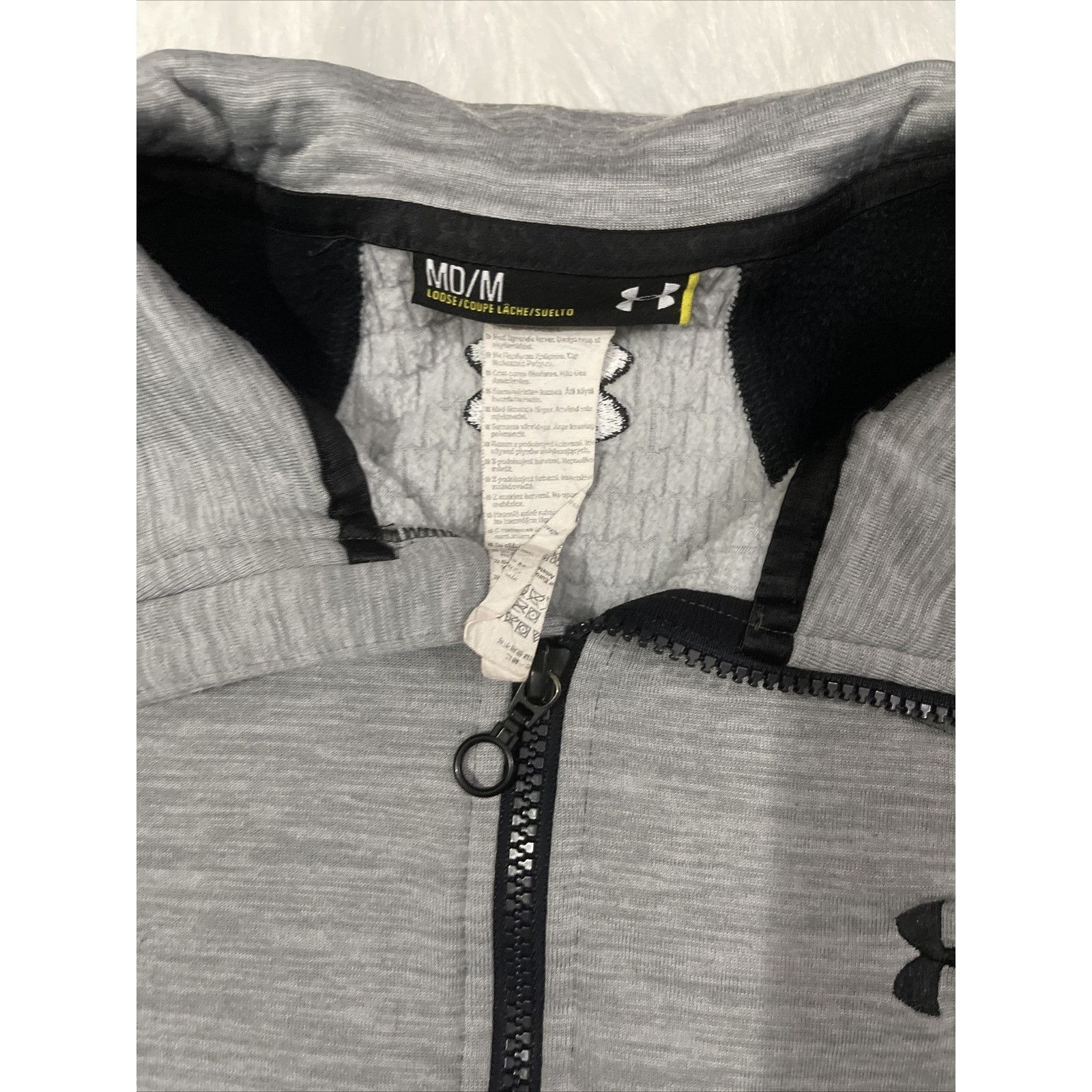 Under Armour UNDER ARMOUR 1/4 zip pullover MENS medium gray black warm ba Size US M / EU 48-50 / 2 - 3 Thumbnail