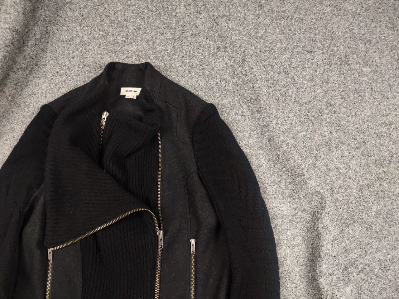 Helmut Lang Helmut Lang Asymmetric combined knit fabric Womens jacket Size S / US 4 / IT 40 - 3 Thumbnail