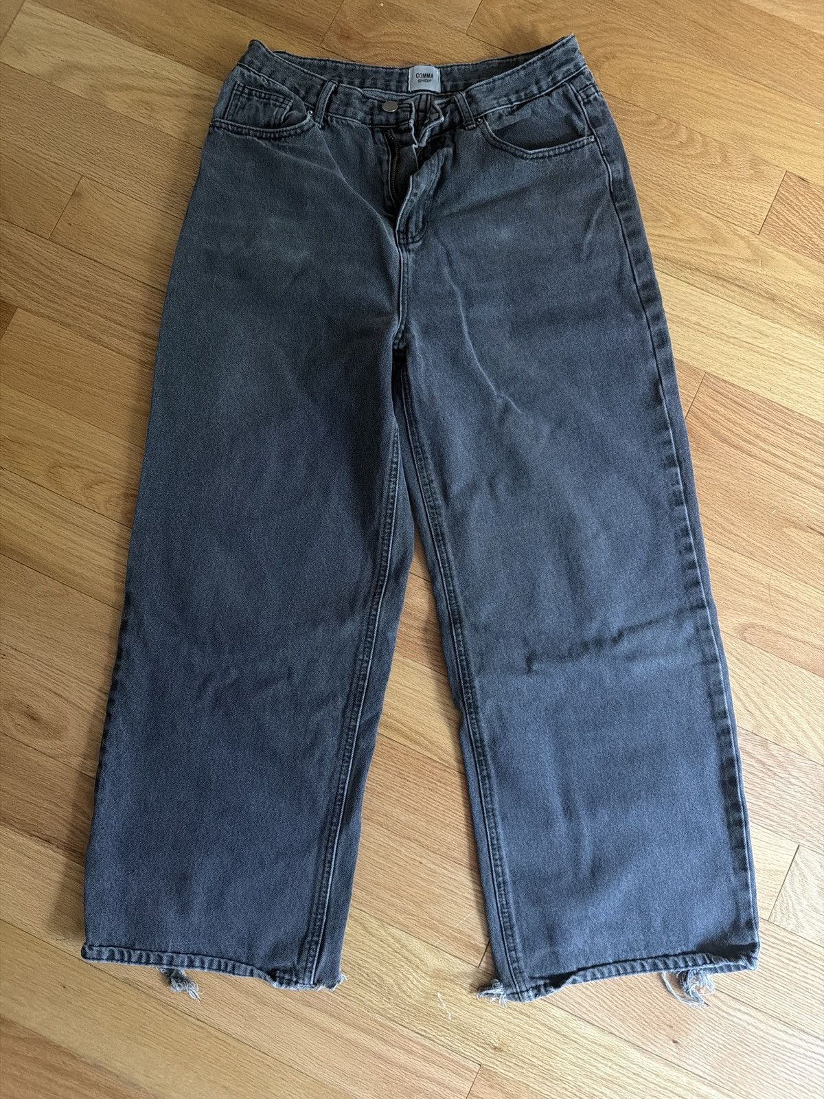 Black Washed Distressed Denim, Men's (Size 30)