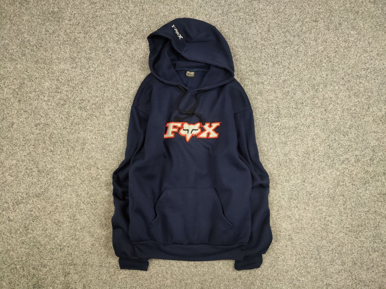 Fox Racing Vintage 90's Fox Racing Oversized logo blue Hoodie Size US L / EU 52-54 / 3 - 1 Thumbnail