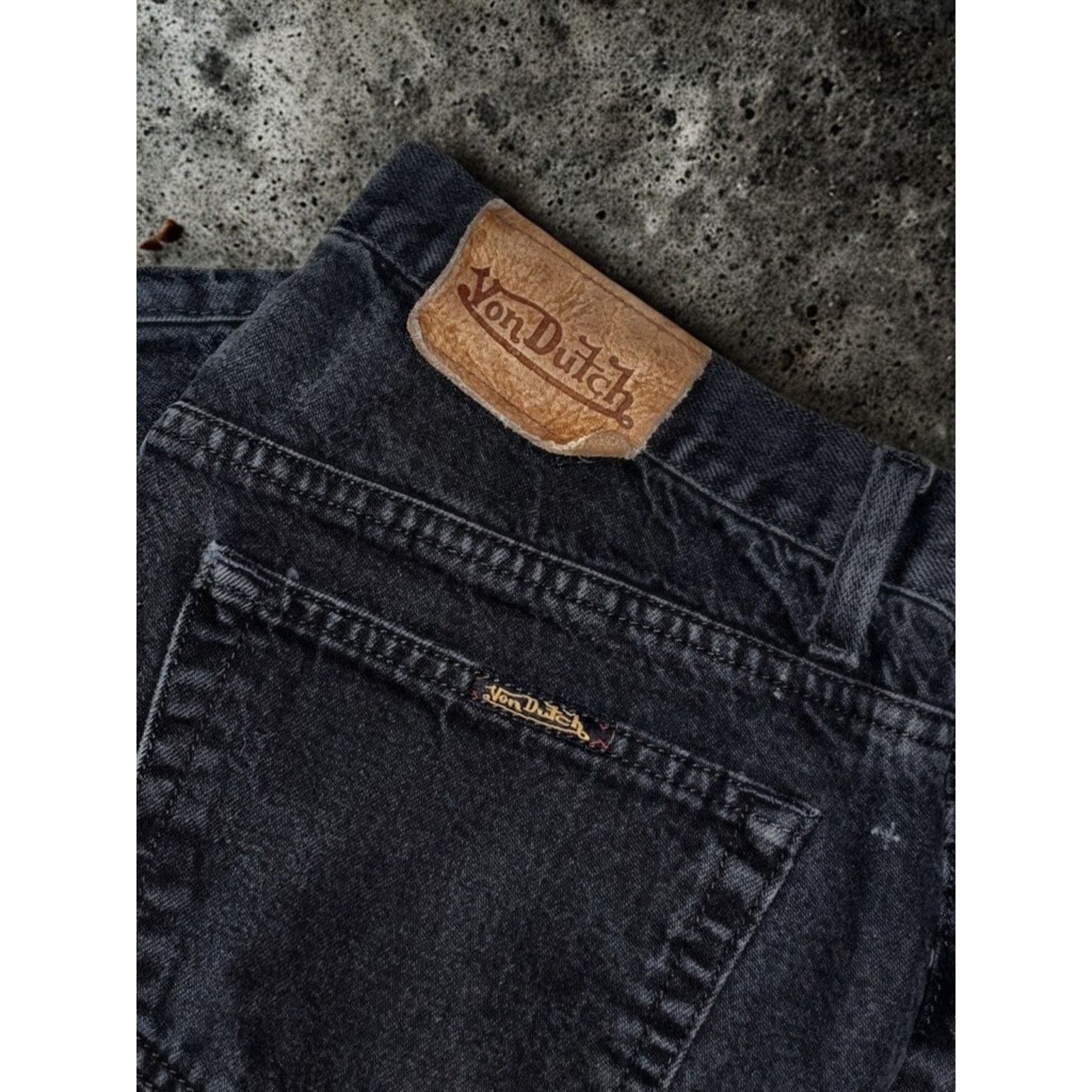 Von Dutch Von Dutch Black Jeans 34x27 Denim Small Crotch Hole Y2K Size US 34 / EU 50 - 7 Thumbnail