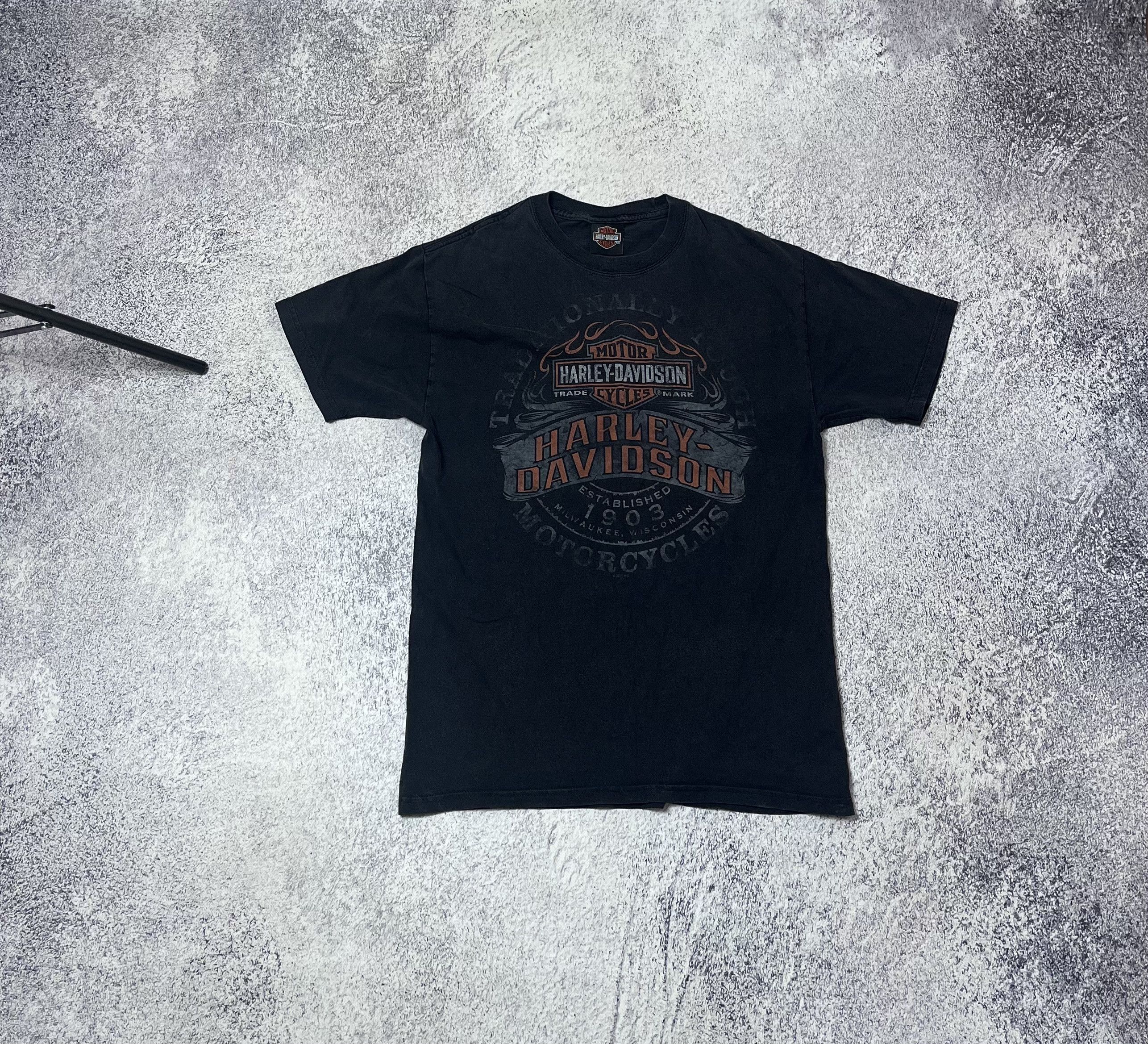 Harley Davidson × Vintage Vintage men’s T-shirt Harley-Davidson 2011 size M Size US M / EU 48-50 / 2 - 2 Thumbnail