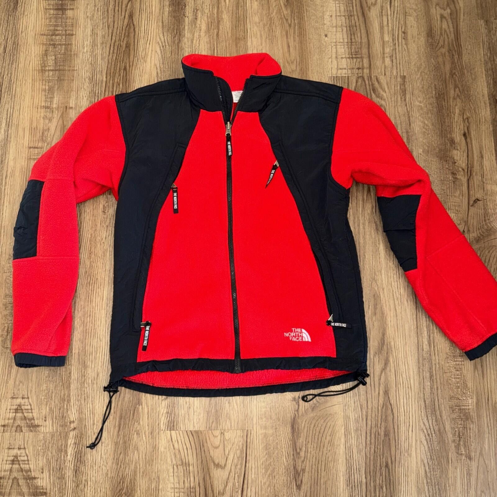 The North Face Vtg North Face Fleece Jacket Red Black 90s Denali Polartec Size US S / EU 44-46 / 1 - 2 Thumbnail