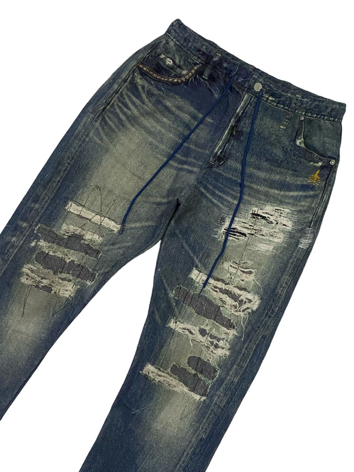 Hysteric Glamour Hysteric Glamour Distress Ripped Style Printed Jogger Pants Size US 30 / EU 46 - 18 Thumbnail