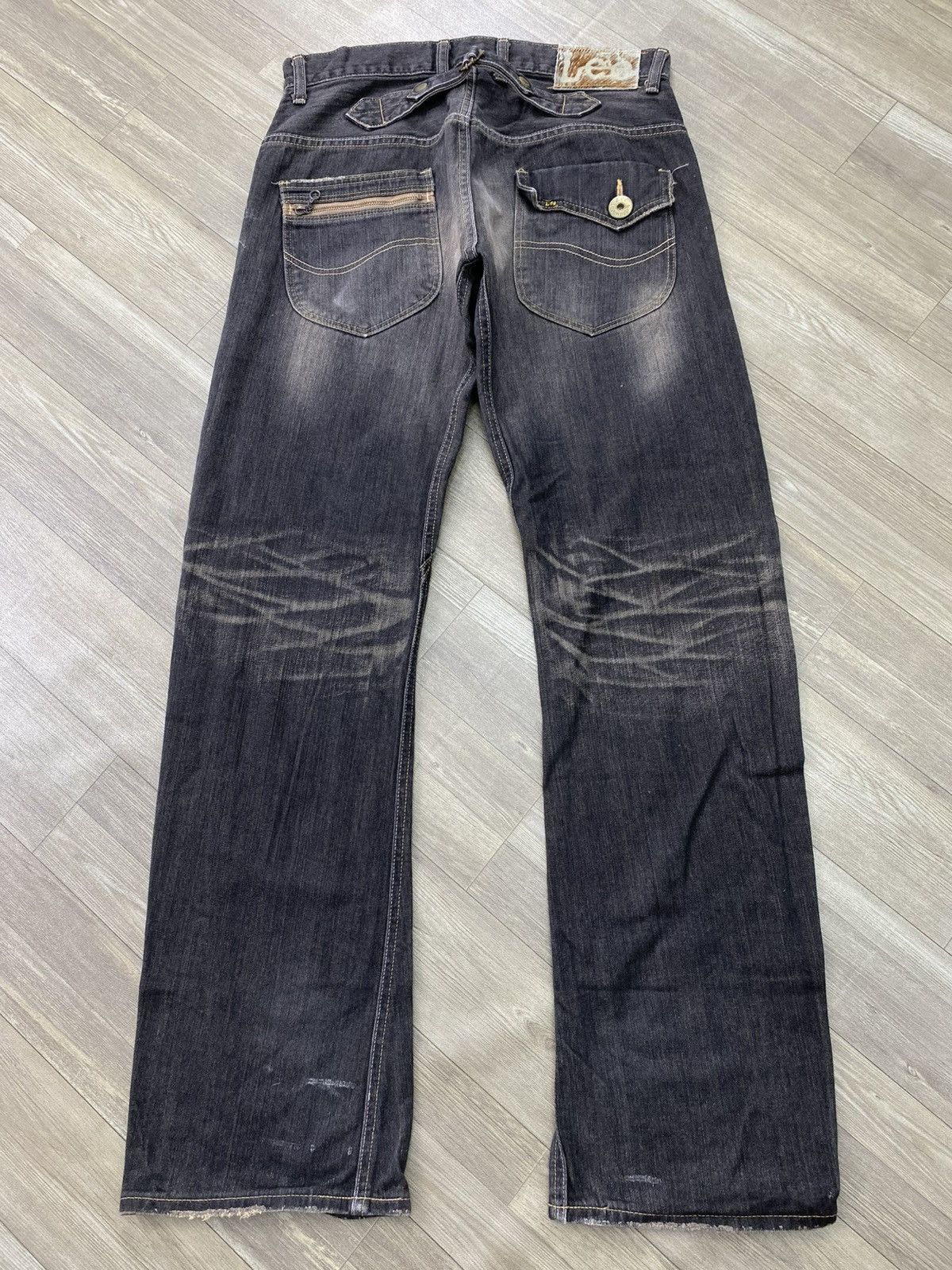 If Six Was Nine Vintage Lee Clawmark Faded Lgb Style Flared Jeans Y2K Size US 32 / EU 48 - 18 Thumbnail