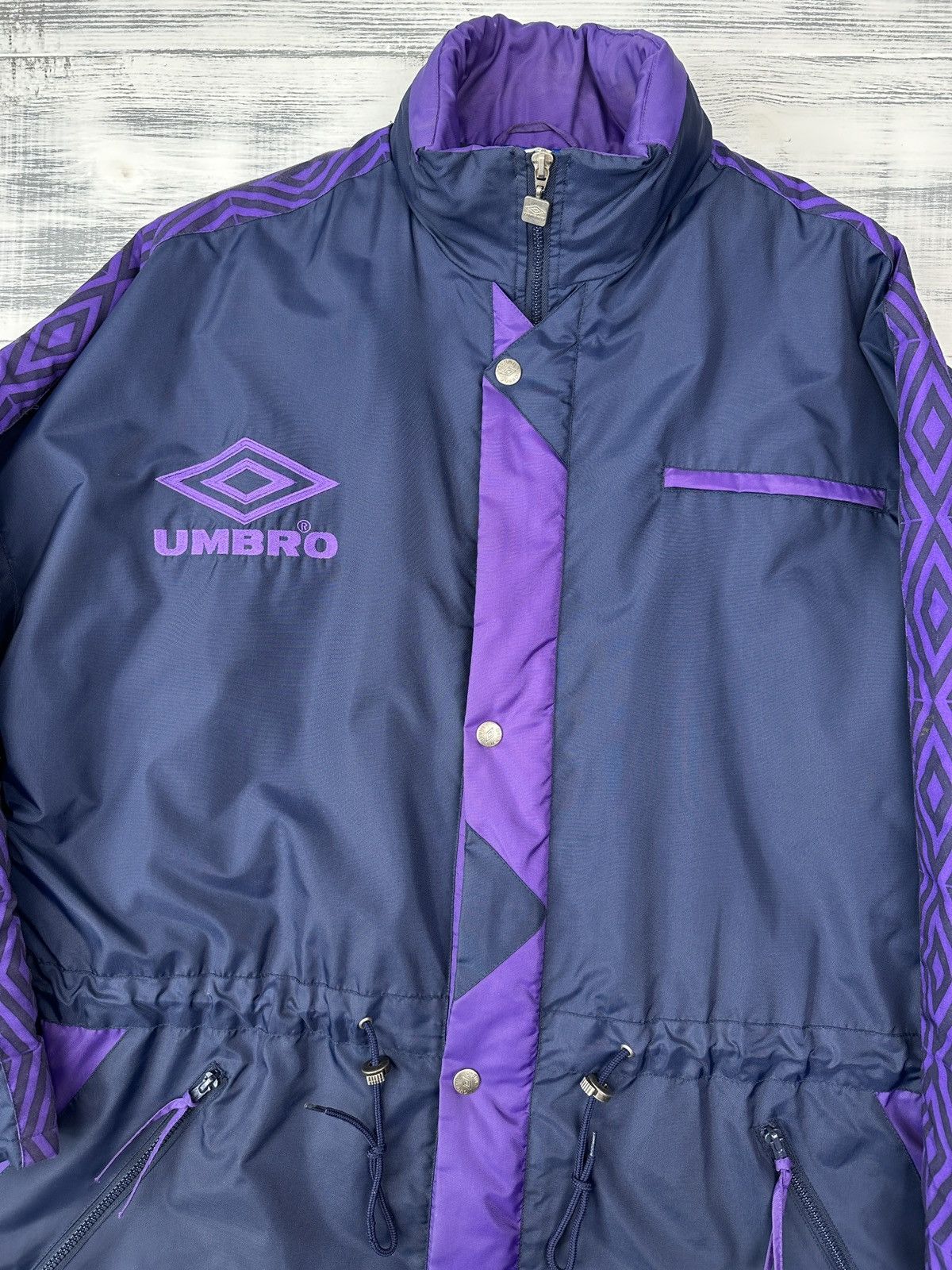 Umbro 90s UMBRO Football Bench Coat Jacket Men’s Blue/Purple XL Size US XL / EU 56 / 4 - 3 Thumbnail