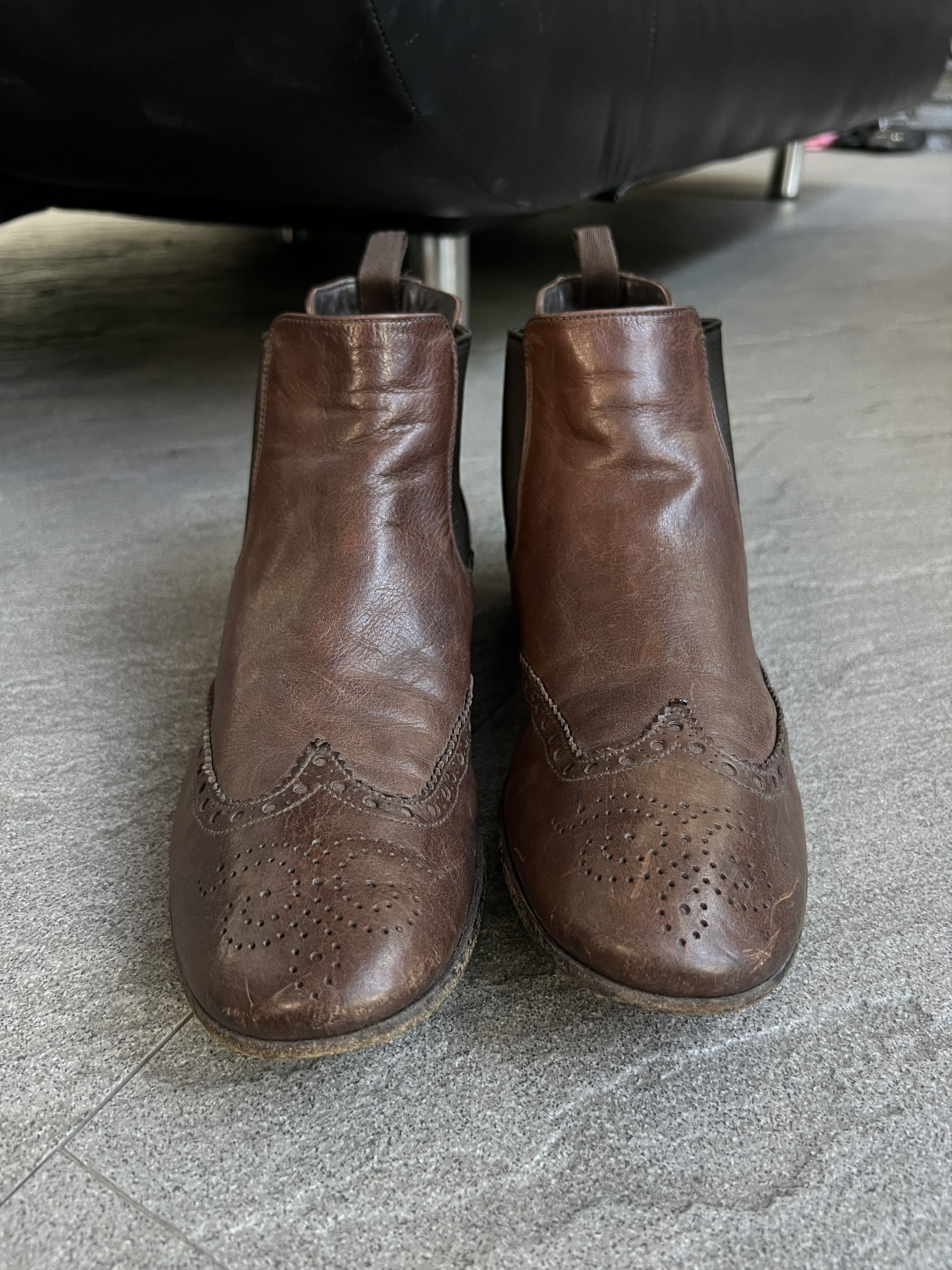 Prada Prada Milano Brown Wingtip Chelsea Boots Size 7.5 Size US 7.5 / EU 40-41 - 3 Thumbnail