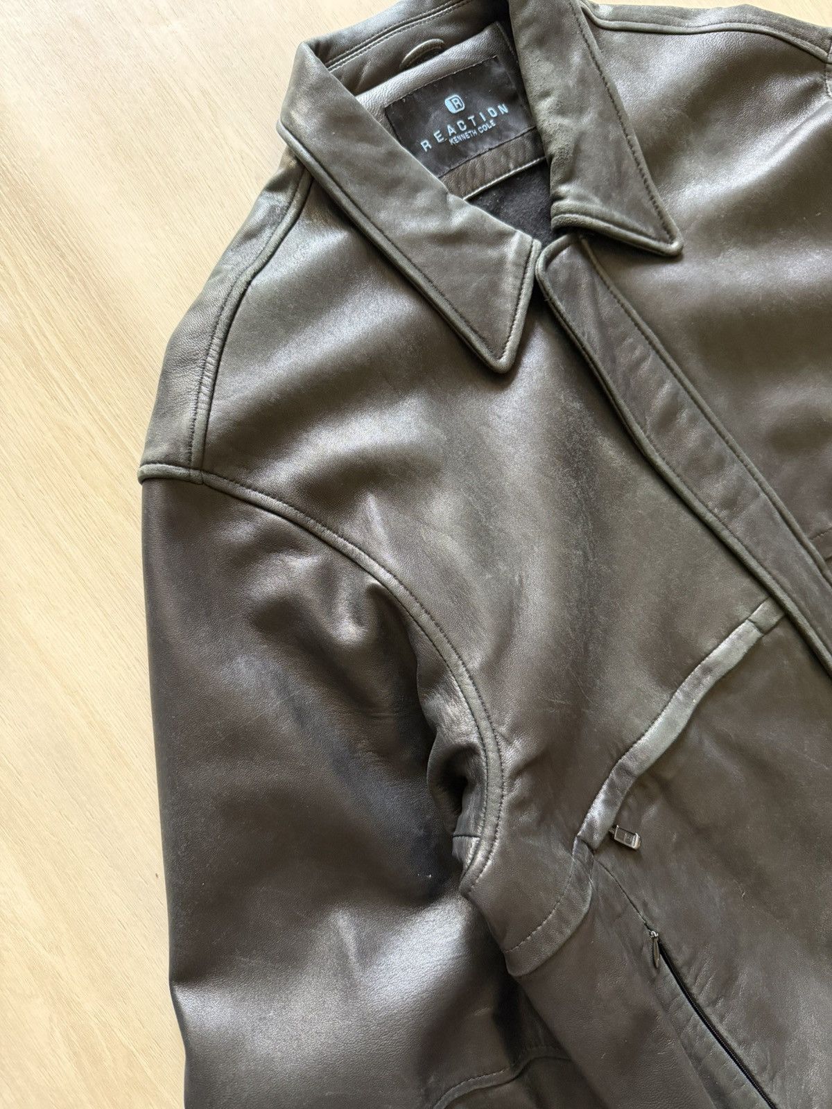 Kenneth Cole Vintage Kenneth Cole Reaction Classic Leather Bomber Sz M Size US M / EU 48-50 / 2 - 8 Thumbnail