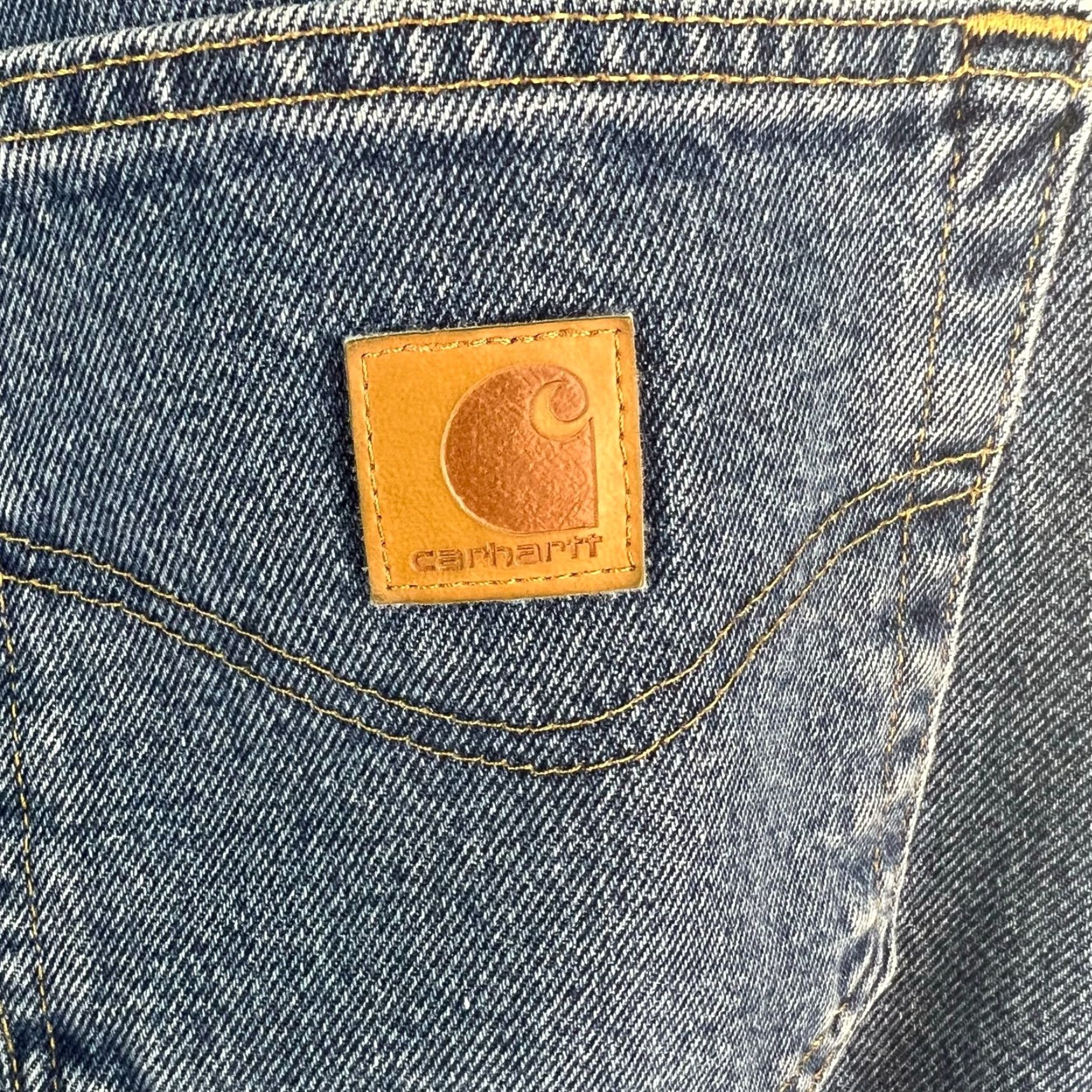 Carhartt Carhartt Jeans Mens 40 Blue Relaxed Dungaree Lined 30in Inseam Work Wear Outdoor 40x30 Denim Cotton Shirt? Size US 40 / EU 56 - 5 Thumbnail