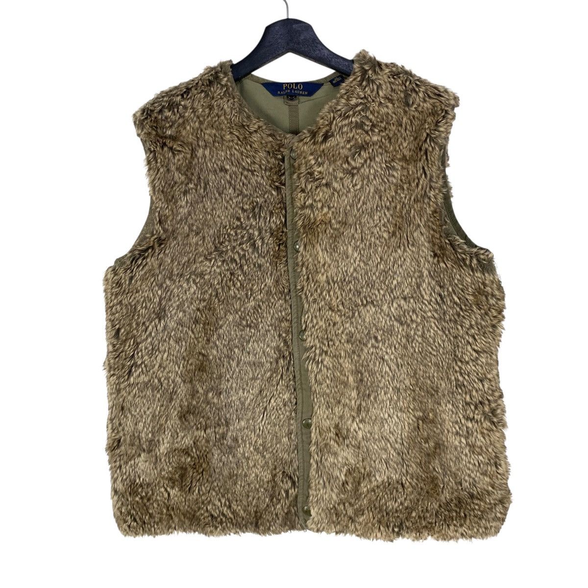Ralph Lauren Vintage Polo Ralph Lauren Faux Fur Vest Jacket Size US M / EU 48-50 / 2 - 1 Thumbnail