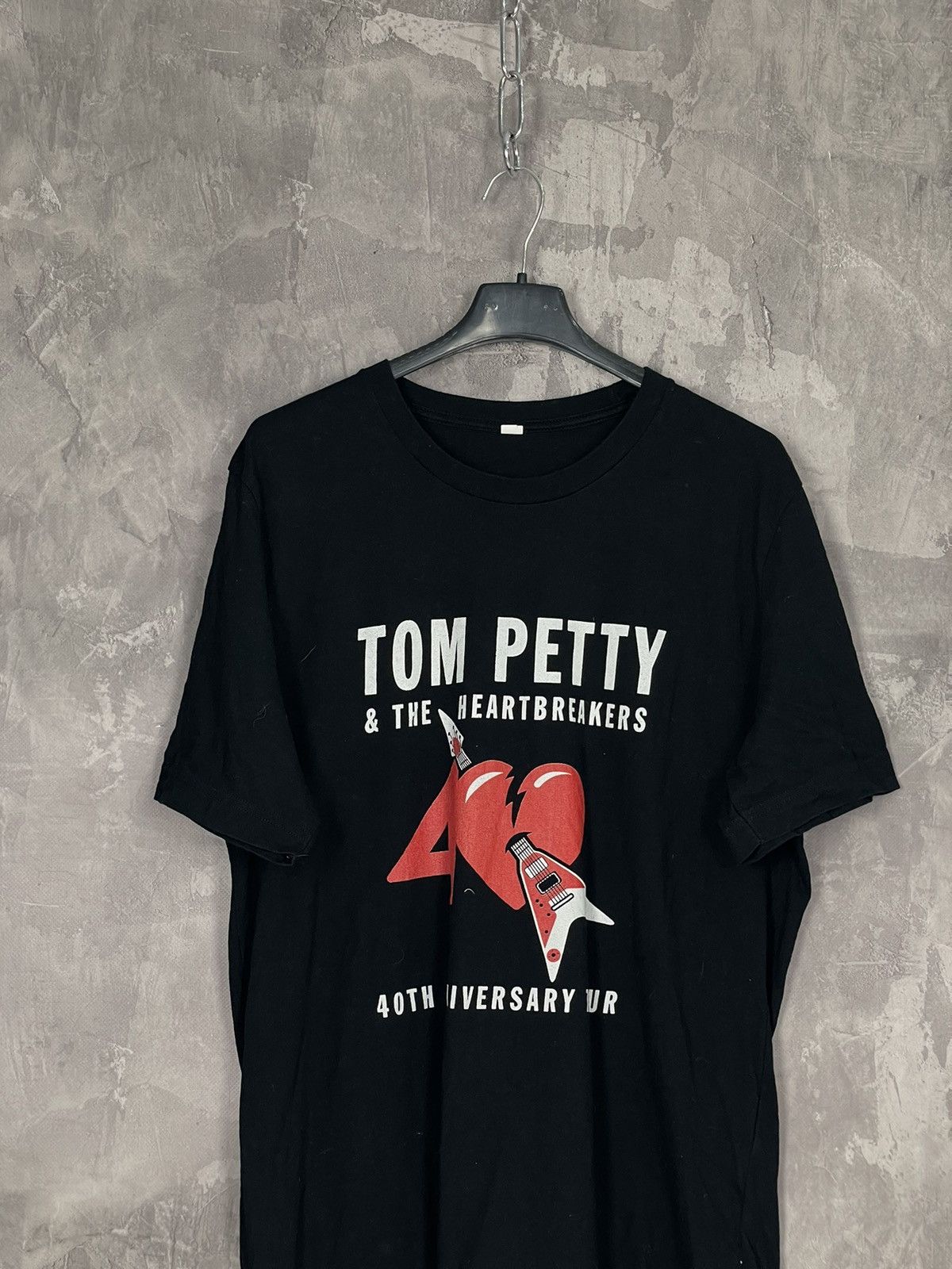 Hanes × Vintage Vintage Tom Petty T-Shirt Black Tour Rock Art Size US XL / EU 56 / 4 - 2 Thumbnail