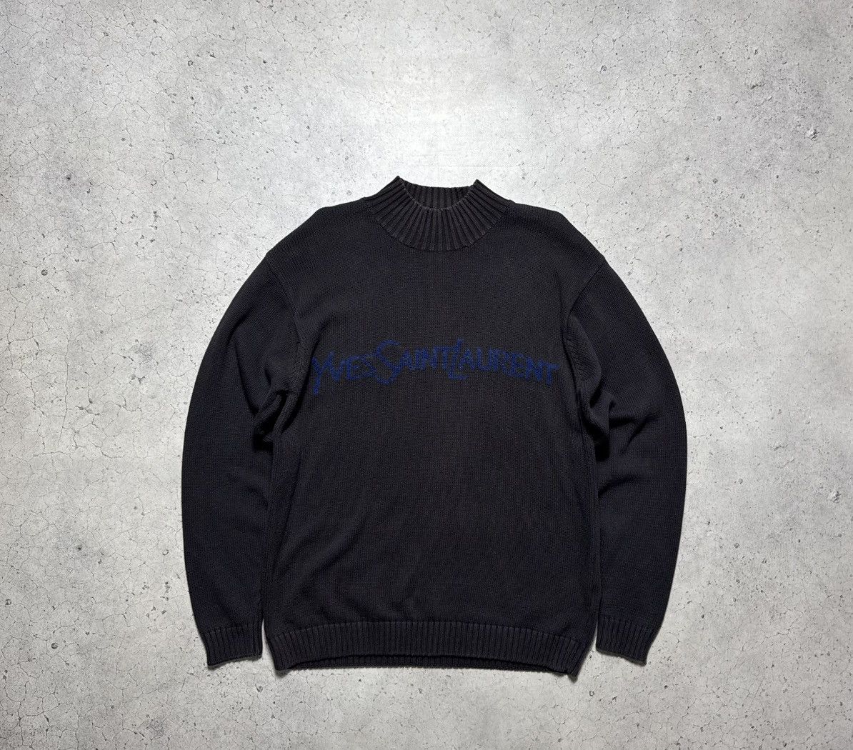 Yves Saint Laurent Yves Saint Laurent YSL Knitted Sweater Big Logo Vintage Size US L / EU 52-54 / 3 - 2 Thumbnail