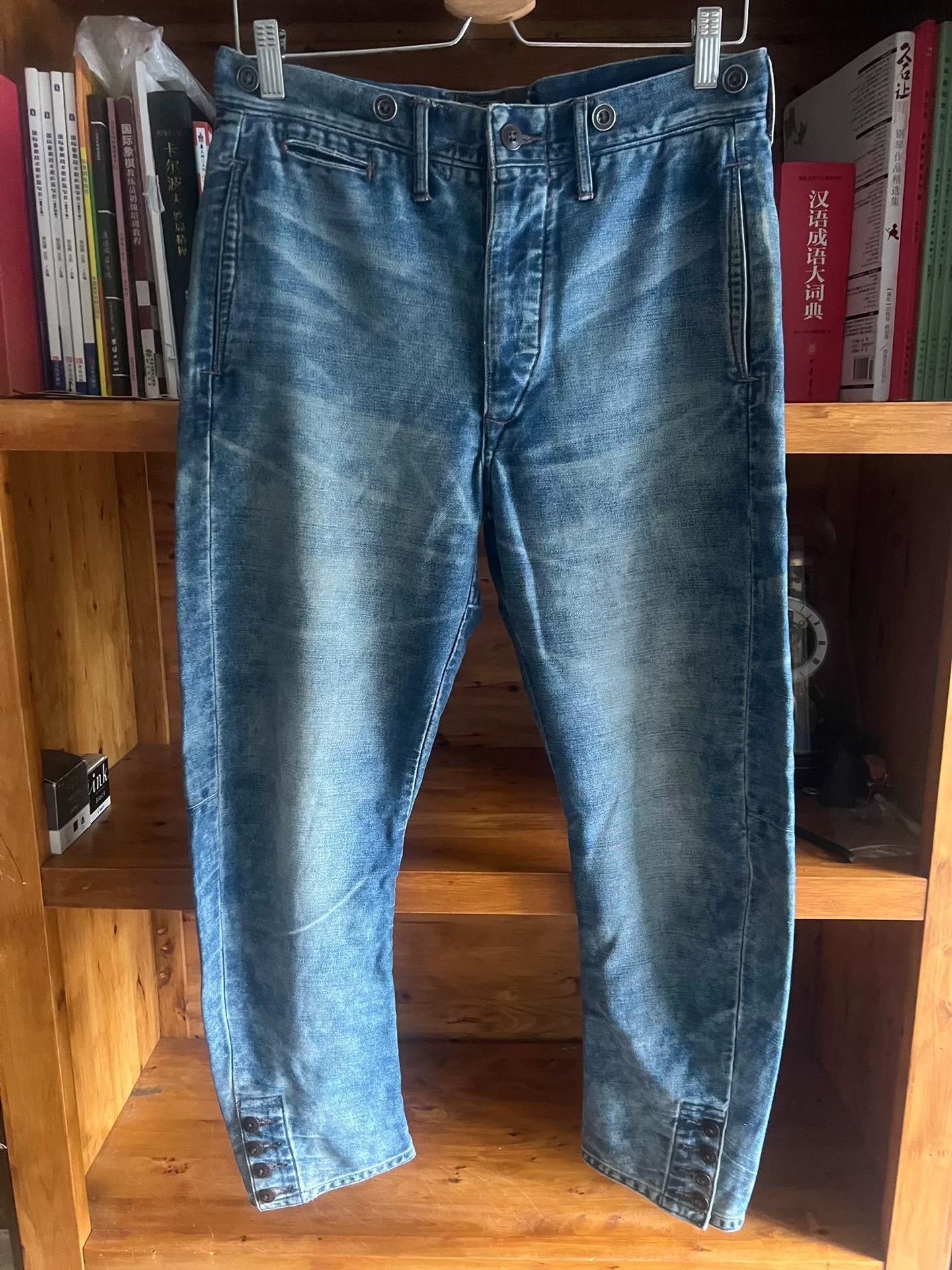 RRL Ralph Lauren double rrl denim suspender pants Size US 28 / EU 44 - 1 Thumbnail