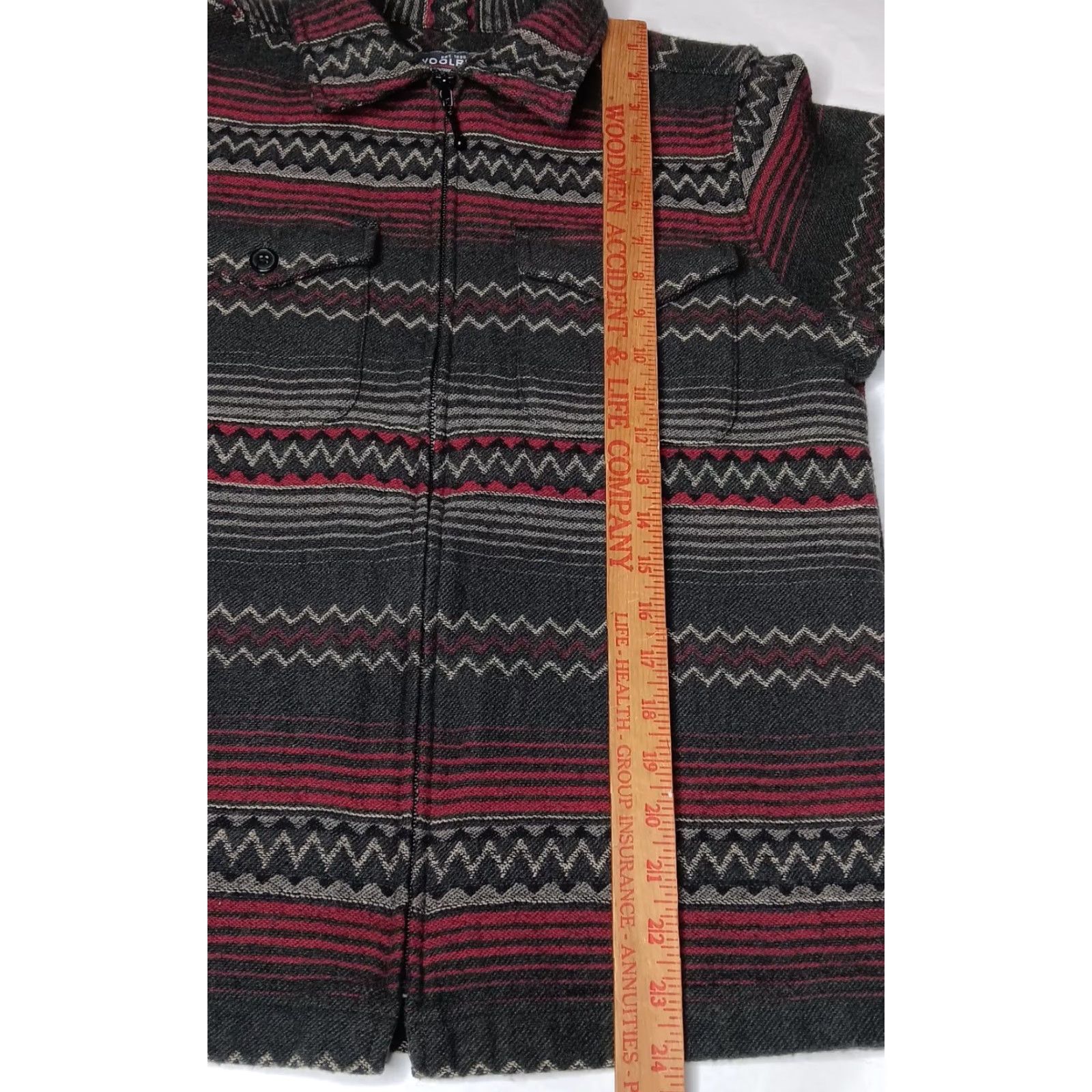 Vintage VINTAGE Woolrich Shirt Jacket Women S Gray Wool Blend Southwest Striped Zip Casual Workwear Size S / US 4 / IT 40 - 4 Thumbnail