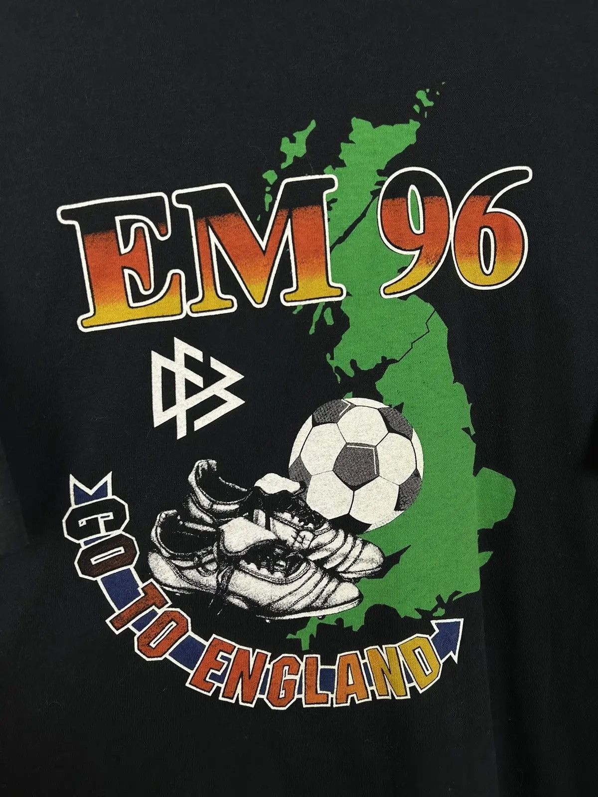 Vintage 90s Vintage Germany DFB 1996 World Cup Single Stitch T-Shirt Size US XL / EU 56 / 4 - 2 Thumbnail
