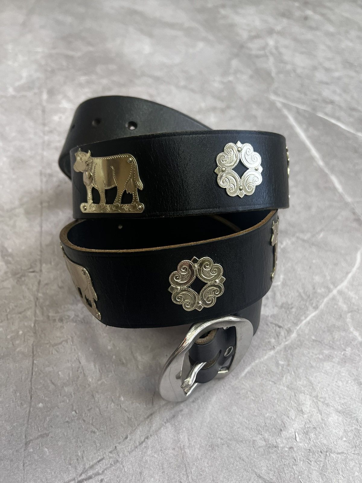 Vintage SALE✅✅Super STUDDED BELT *Kapital Style LEATHER Y2K Size ONE SIZE - 4 Thumbnail