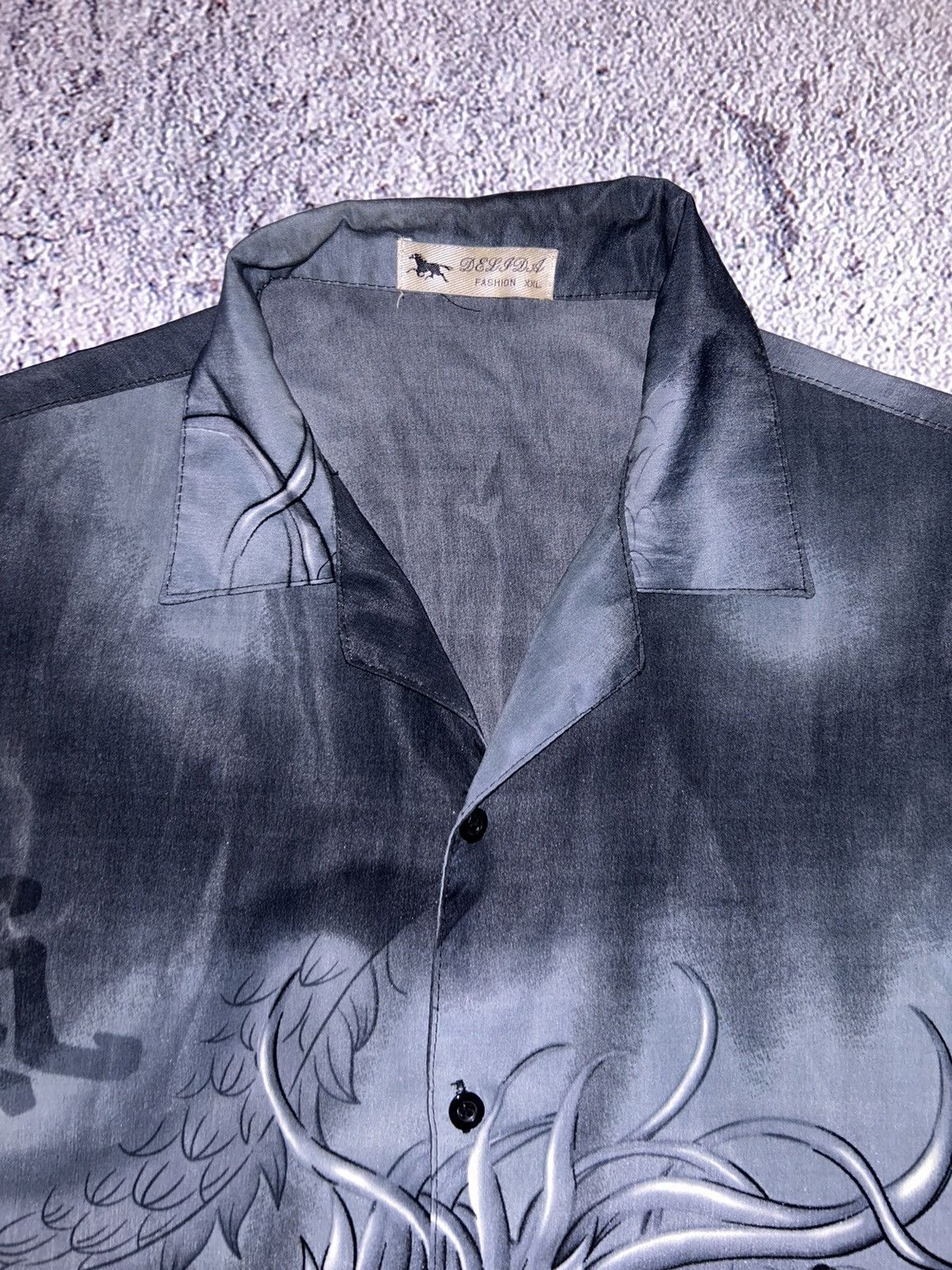 Vintage Japanese Brand Vintage Y2K VTG Japanese Dragon Print Shirt Size US XXL / EU 58 / 5 - 11 Thumbnail
