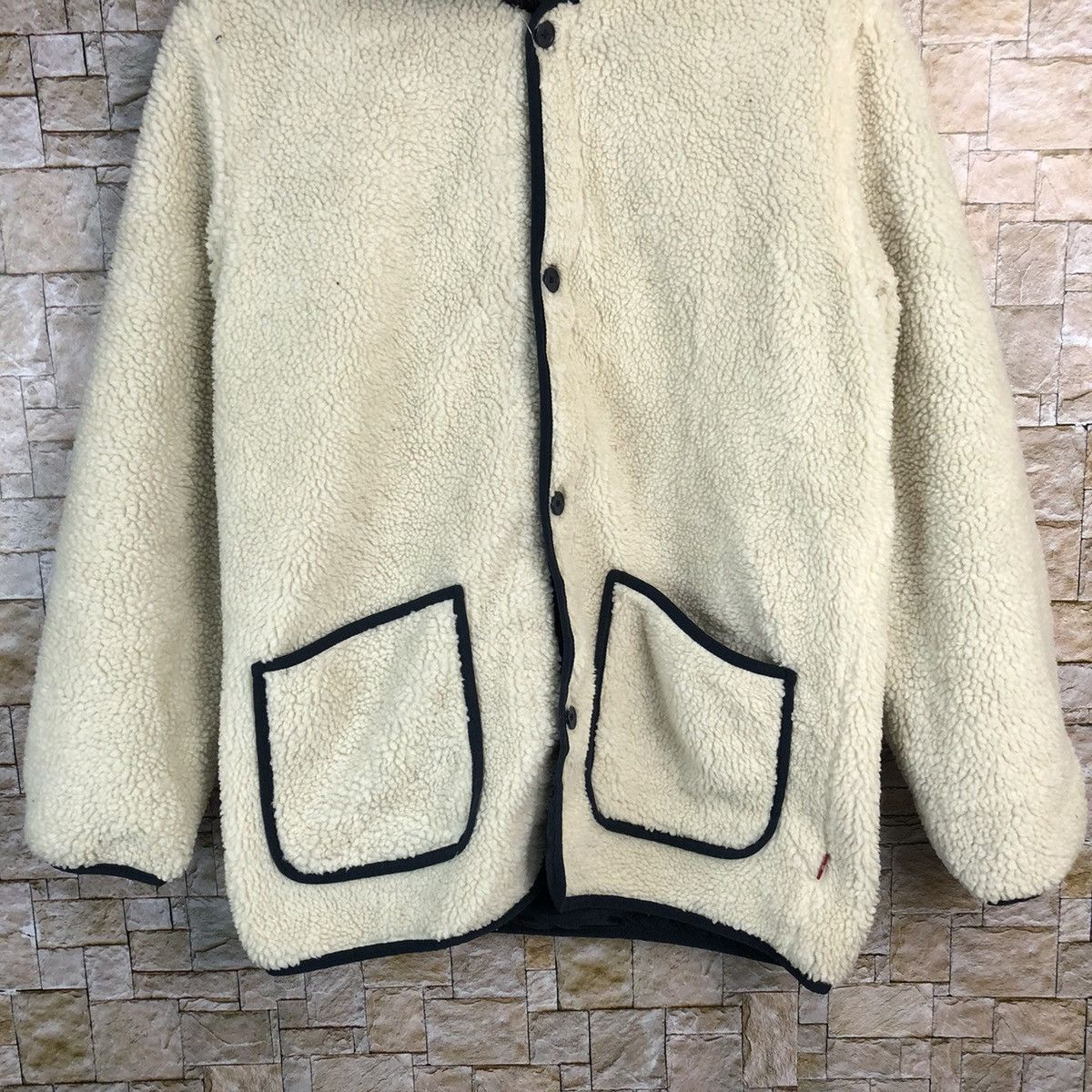 Levi's Levis vintage fleece White jacket cardigan Hoodie #A784 Size US S / EU 44-46 / 1 - 3 Thumbnail