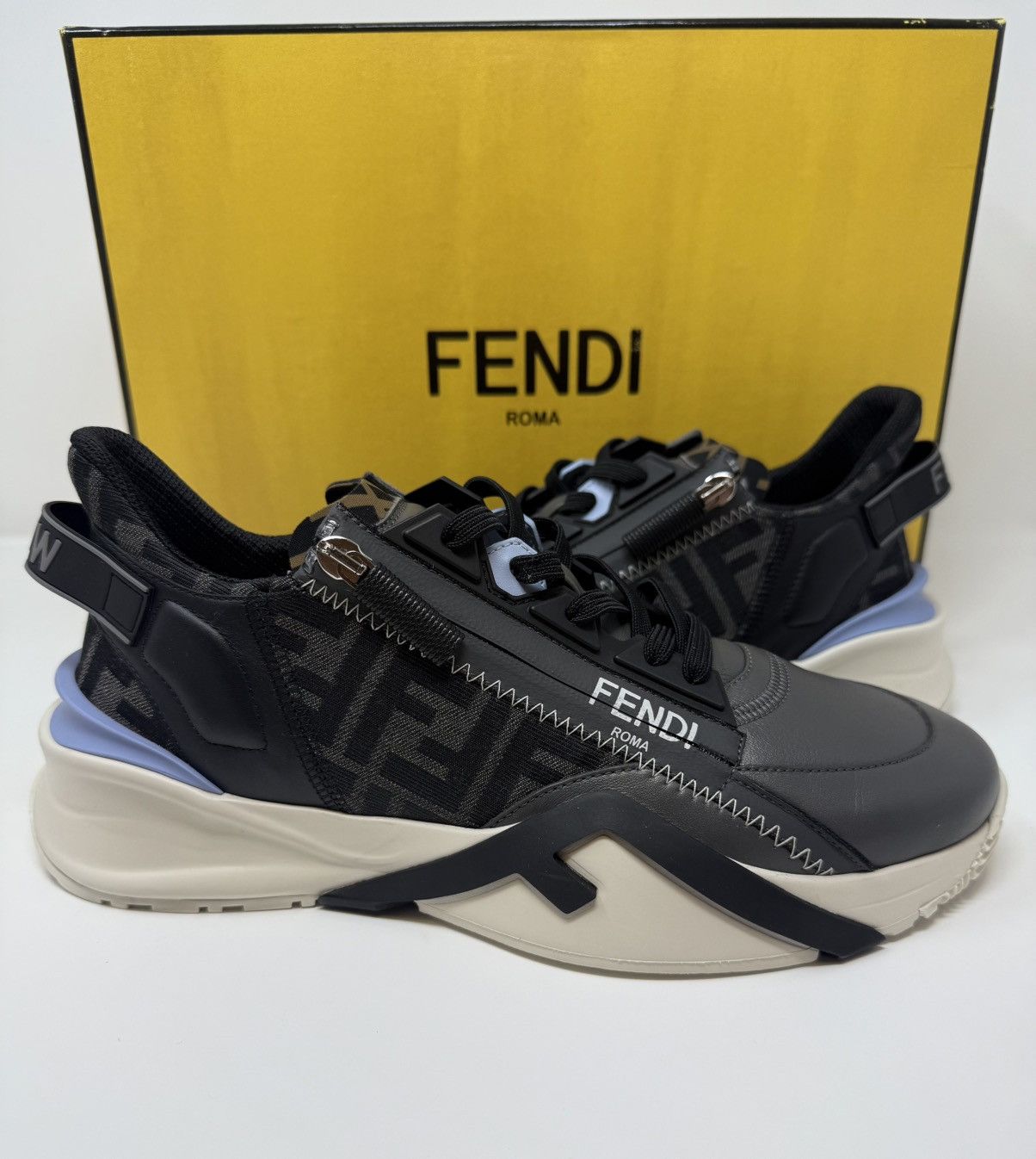 Fendi Fendi Flow Slip On Sneaker (Grey) Size US 9 / EU 42 - 1 Thumbnail