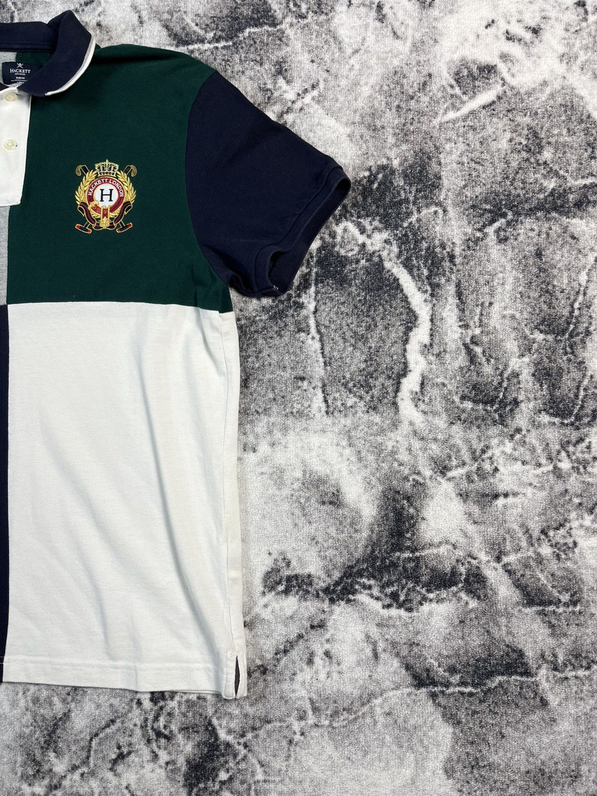 Hackett Hackett London Colorblock Polo Shirt Crest Logo L Size US L / EU 52-54 / 3 - 3 Thumbnail