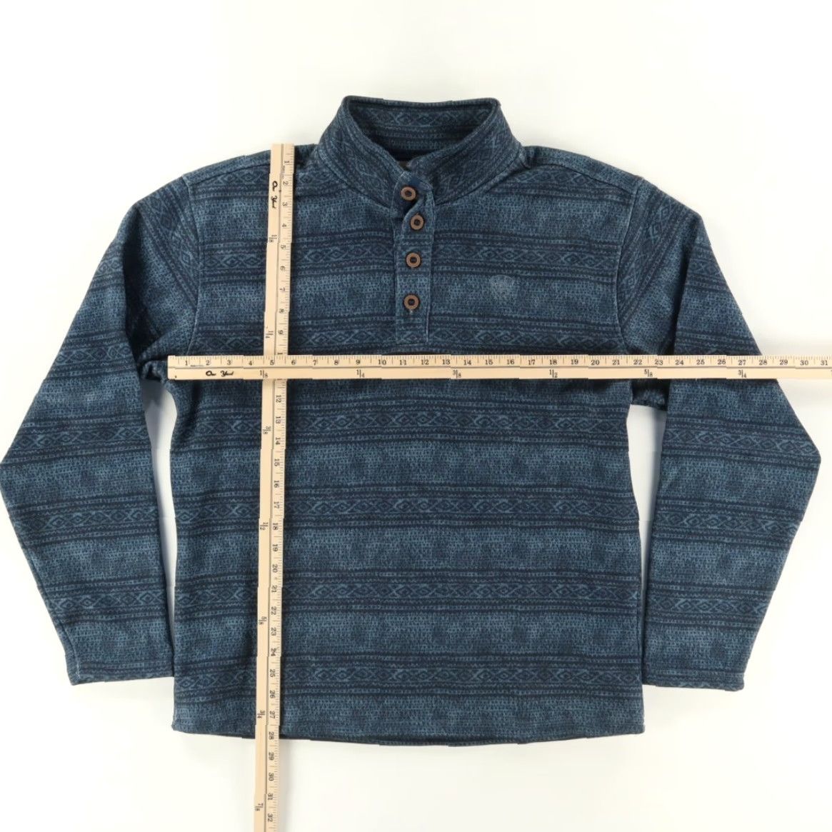 Ariat Ariat Wesley Striped Mock Long Sleeve Sweater Blue Men's L Size US L / EU 52-54 / 3 - 3 Thumbnail