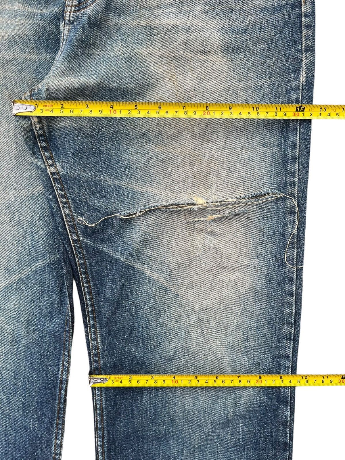 Japanese Brand × Johnbull Vintage Y2K Grunge Distressed Blue Faded Washed Loose Jeans Size US 34 / EU 50 - 13 Thumbnail