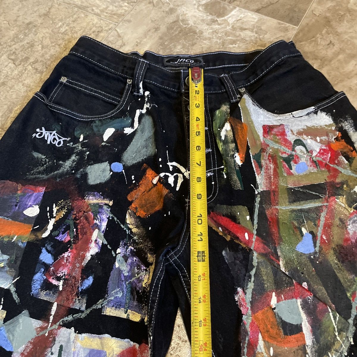 JNCO × Vintage Vintage 1980s JNCO baggy wide leg hand painted jeans Size US 34 / EU 50 - 11 Thumbnail