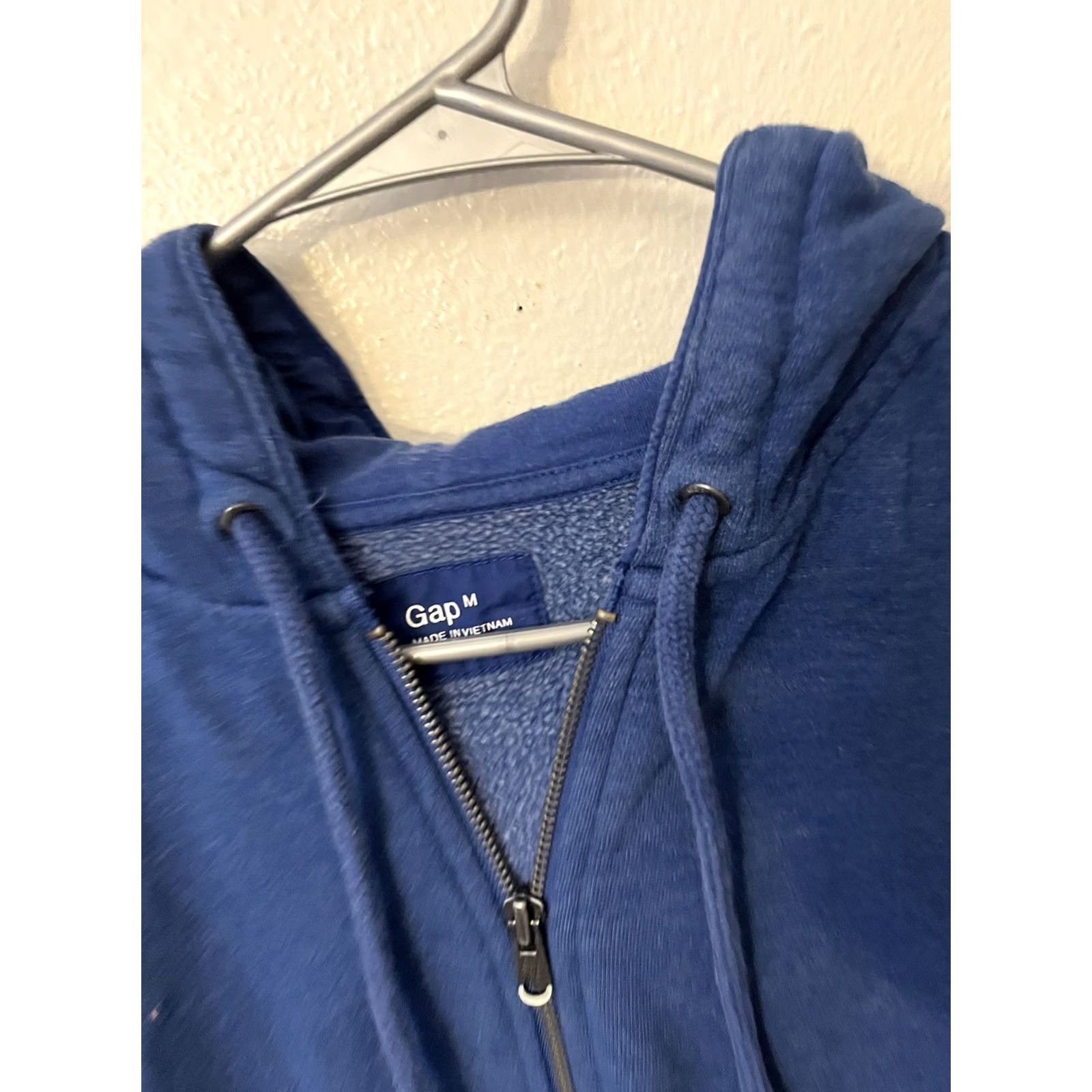 Gap Gap Hoodie Men M Blue Solid Full Zip Pockets Hooded Drawstring Fleece Gift-Quality Style: Full Zip Mens Size US M / EU 48-50 / 2 - 2 Thumbnail