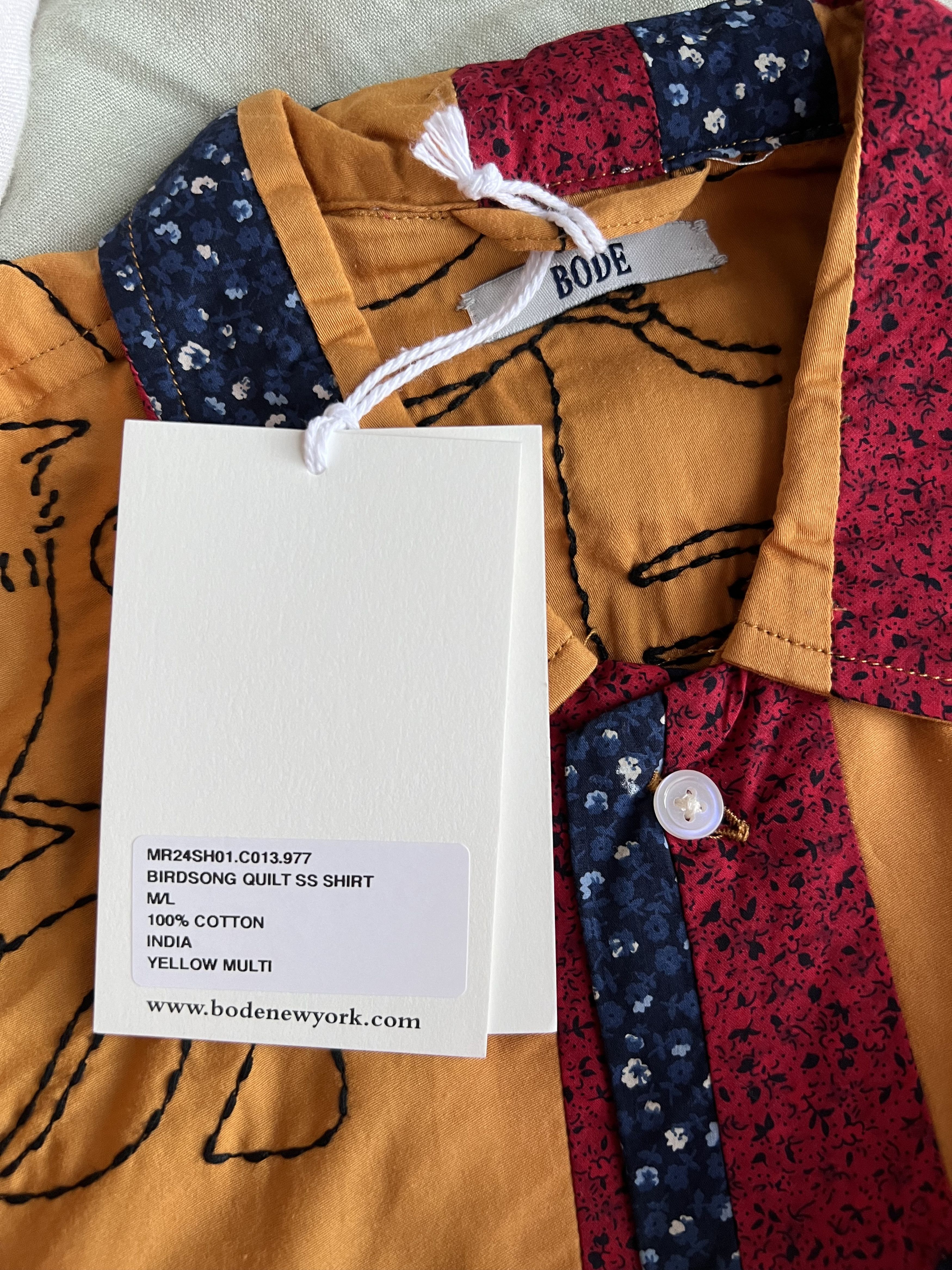 Bode Bode Birdsong Quilt SS Shirt Size US M / EU 48-50 / 2 - 8 Thumbnail