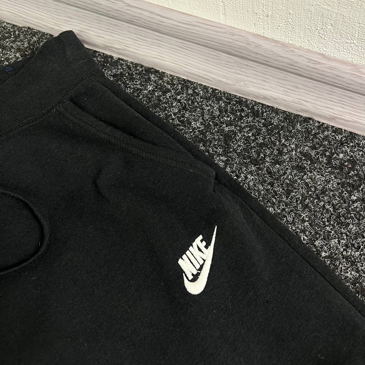 Nike × Vintage Nike Flare Sweatpants Black Parachute Mini Swoosh Y2k Style Size US 34 / EU 50 - 5 Thumbnail