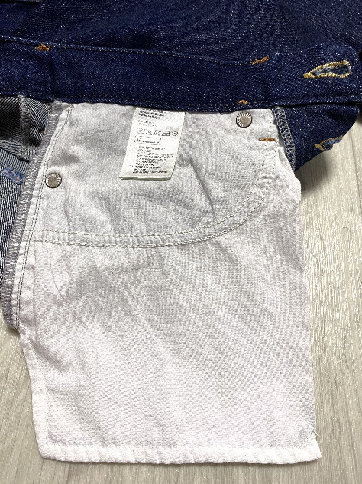 H&M H&M Navy Selvedge Selvage Slim Regular Waist Denim Jeans Size US 29 - 13 Thumbnail